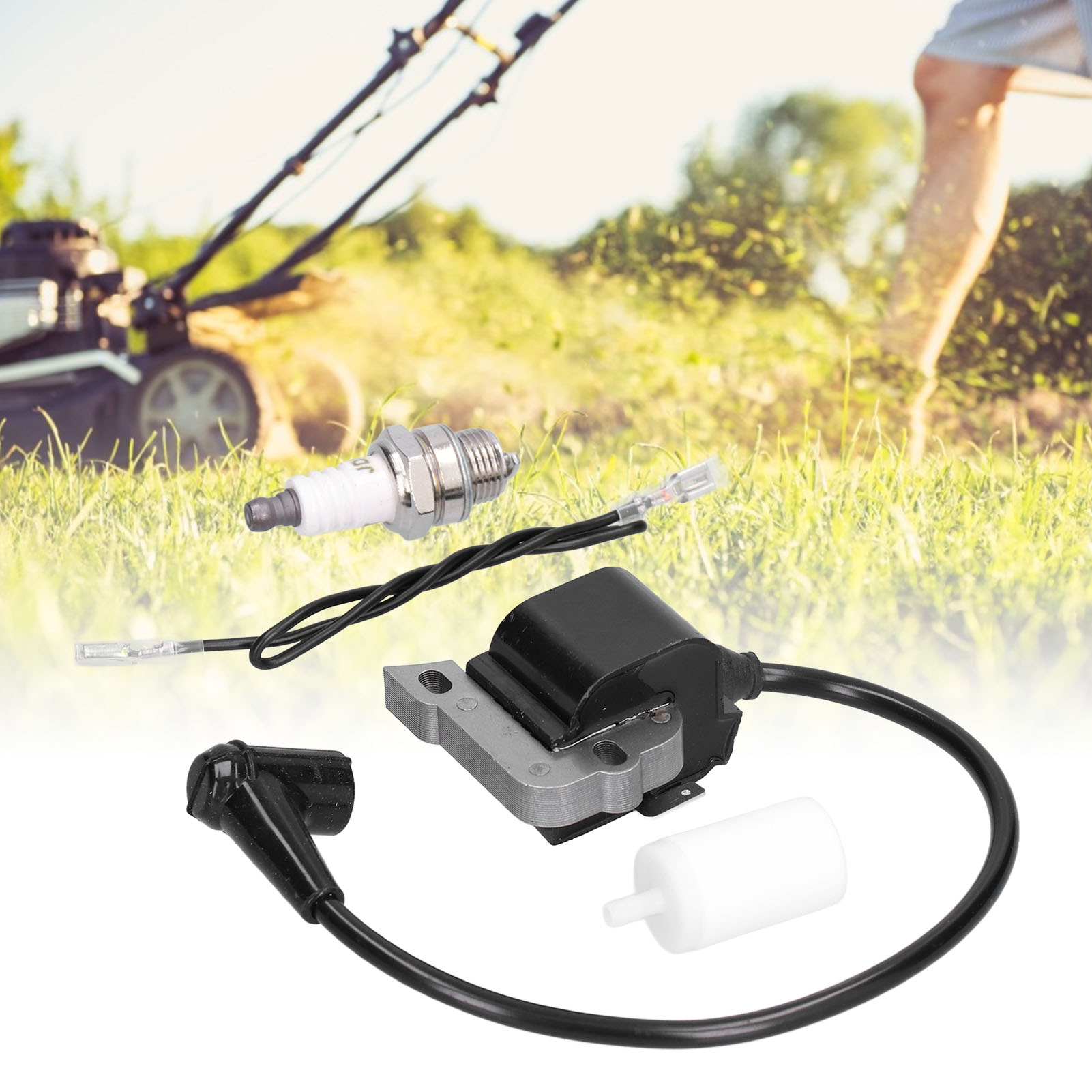 Geeignet Für Husqvarna 240r 245r 245rx 250r Rasenmäher, Inklusive Hochspannungsspule, Zündkerze Und Filterbaugruppe.
