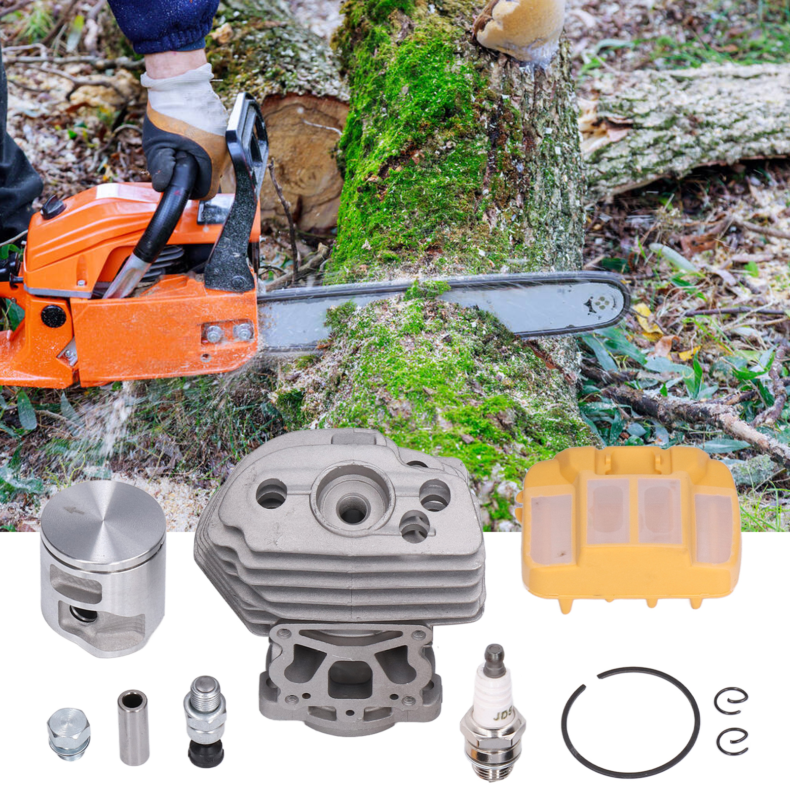 Zylinderkolben-luftfilter Kompatibel Mit Husqvarna 545 Und 550xp Kettensägen (jonsered Cc2252, 43 Mm), Druckminderungsventil Und Zündkerze.