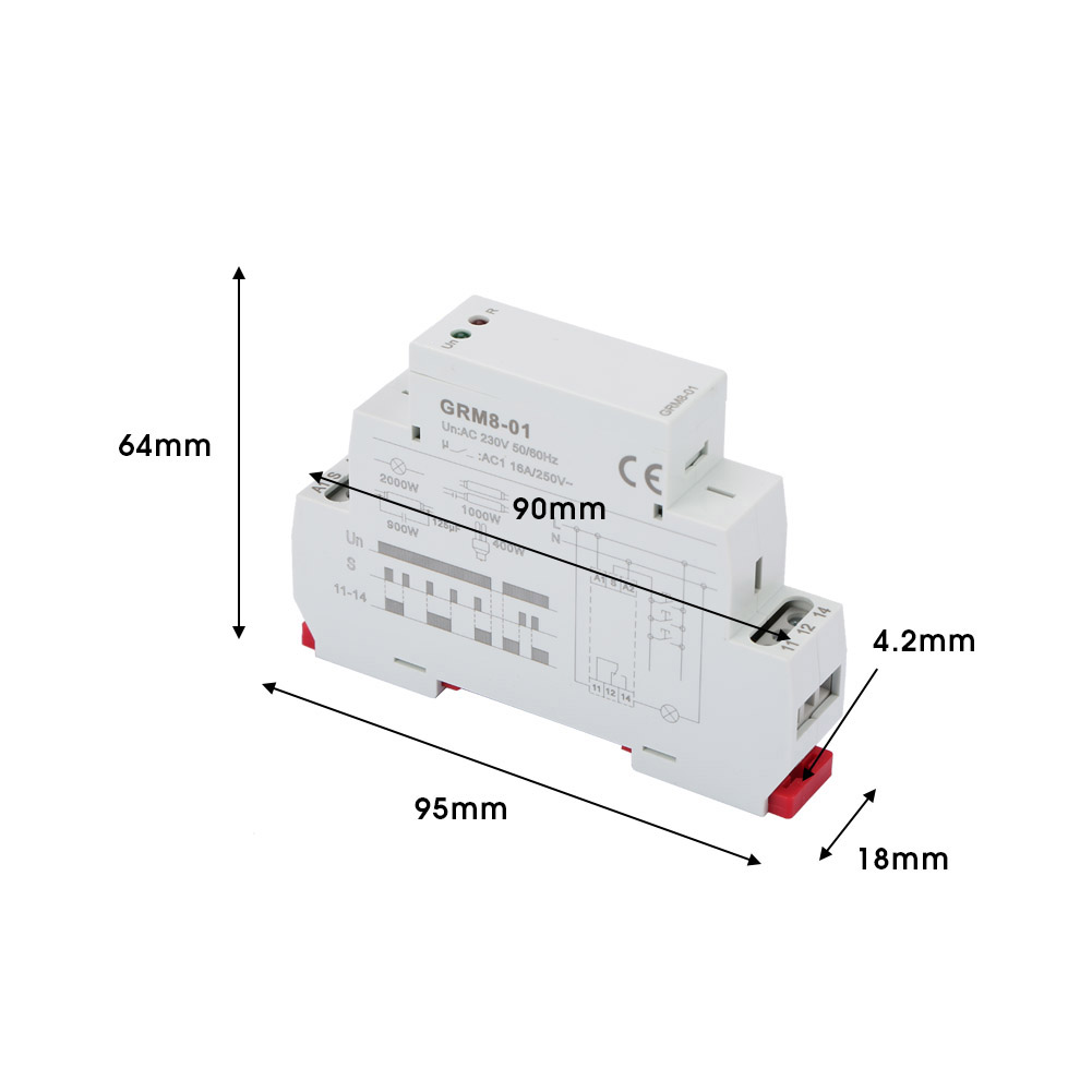 Grm8-01 Ac230 10-12a Elektronisches Impulsrelais