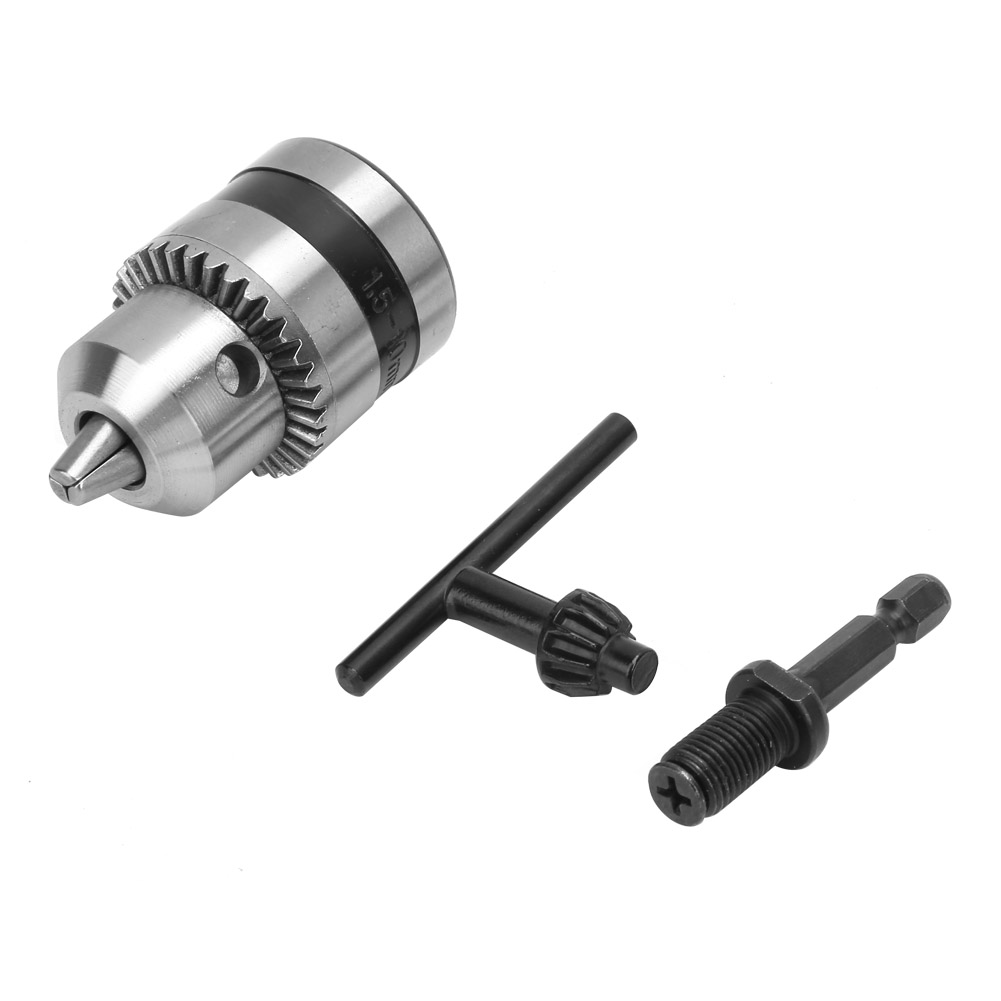 Leichtes Bohrfutter 1,5–10 Mm, 3/8-24unf-gewinde + 3/8"-gewindeverlängerung Mit 1/4"-sechskantkopf