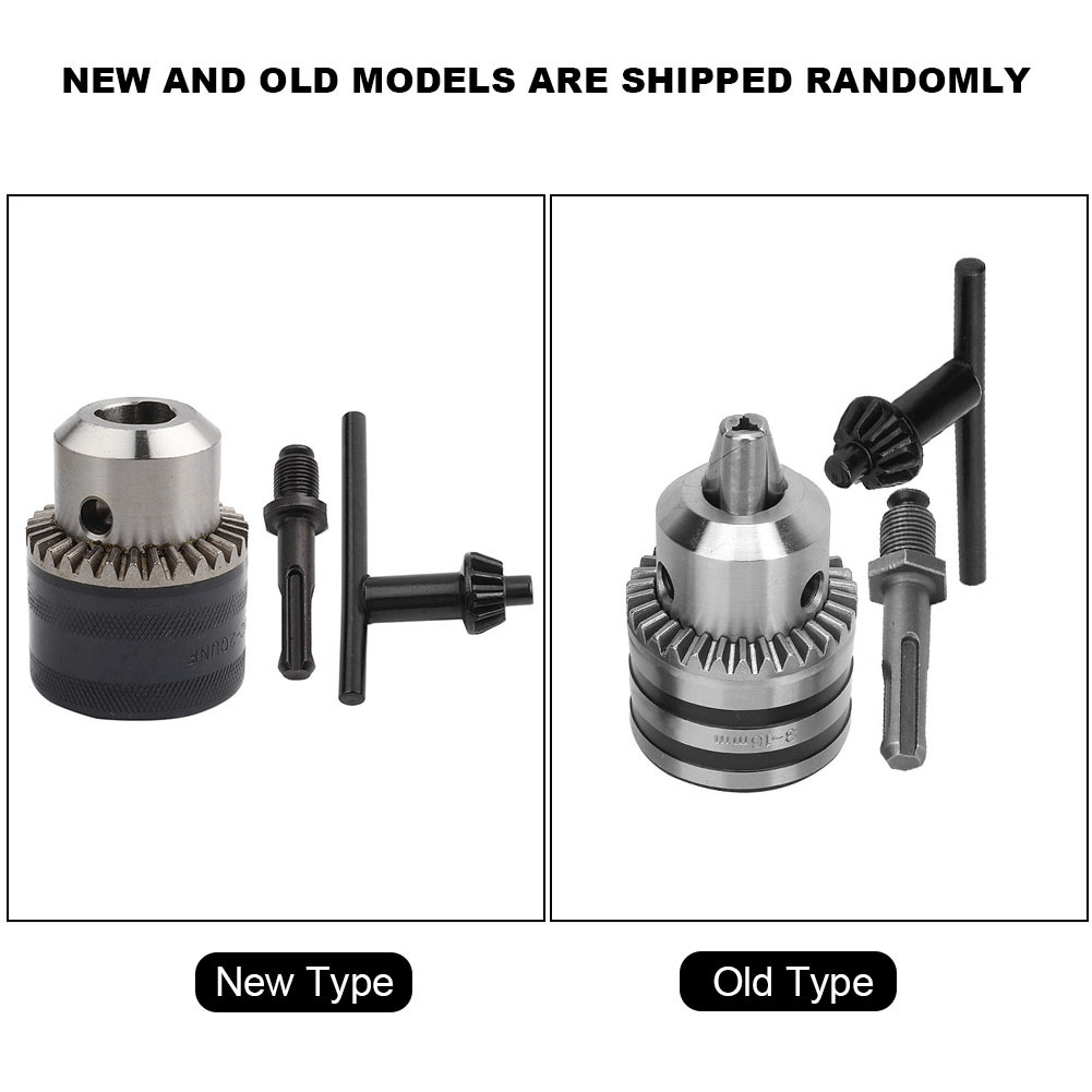 3,0–16 Mm Leichtes Bohrfutter Mit Schlüssel, 1/2-20unf-gewinde + Sds-schlagbohrstangenadapter