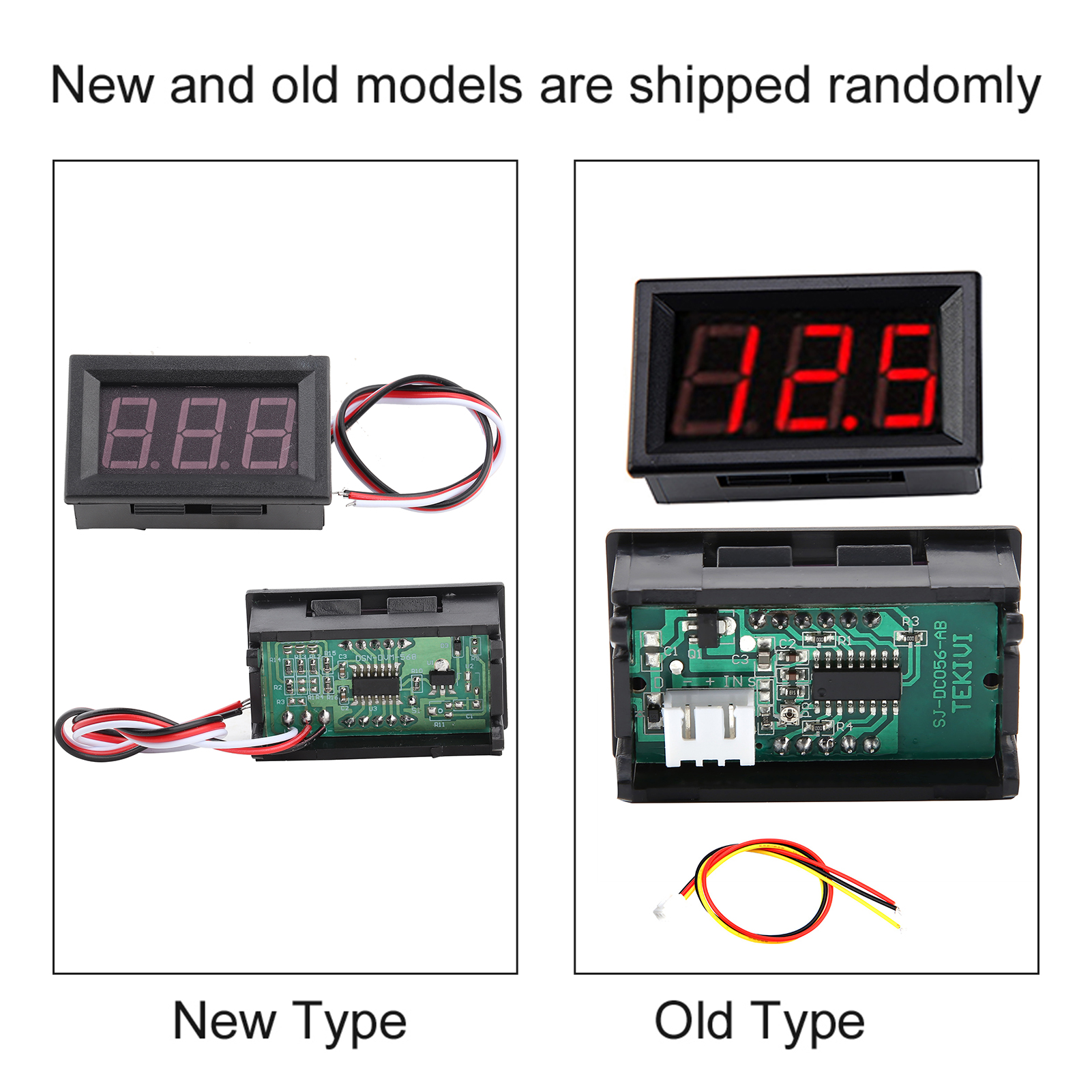 0,56 Zoll Dreileiter-gleichstromvoltmeter (0-100 V) Mit Digitalanzeige, Hoher Genauigkeit Und Verpolungsschutz.