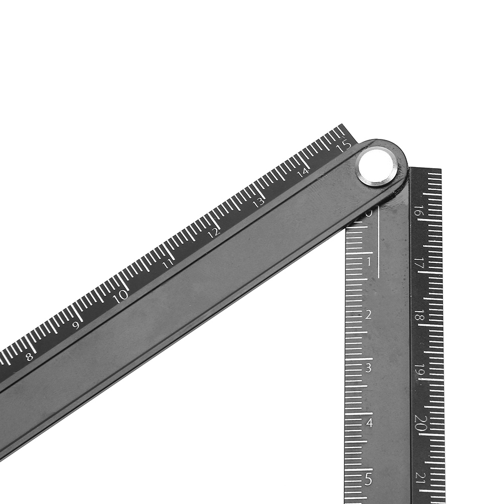 Klappbarer Winkelmesser Aus Aluminiumlegierung, 0–300 Mm, 1 Mm Genauigkeit