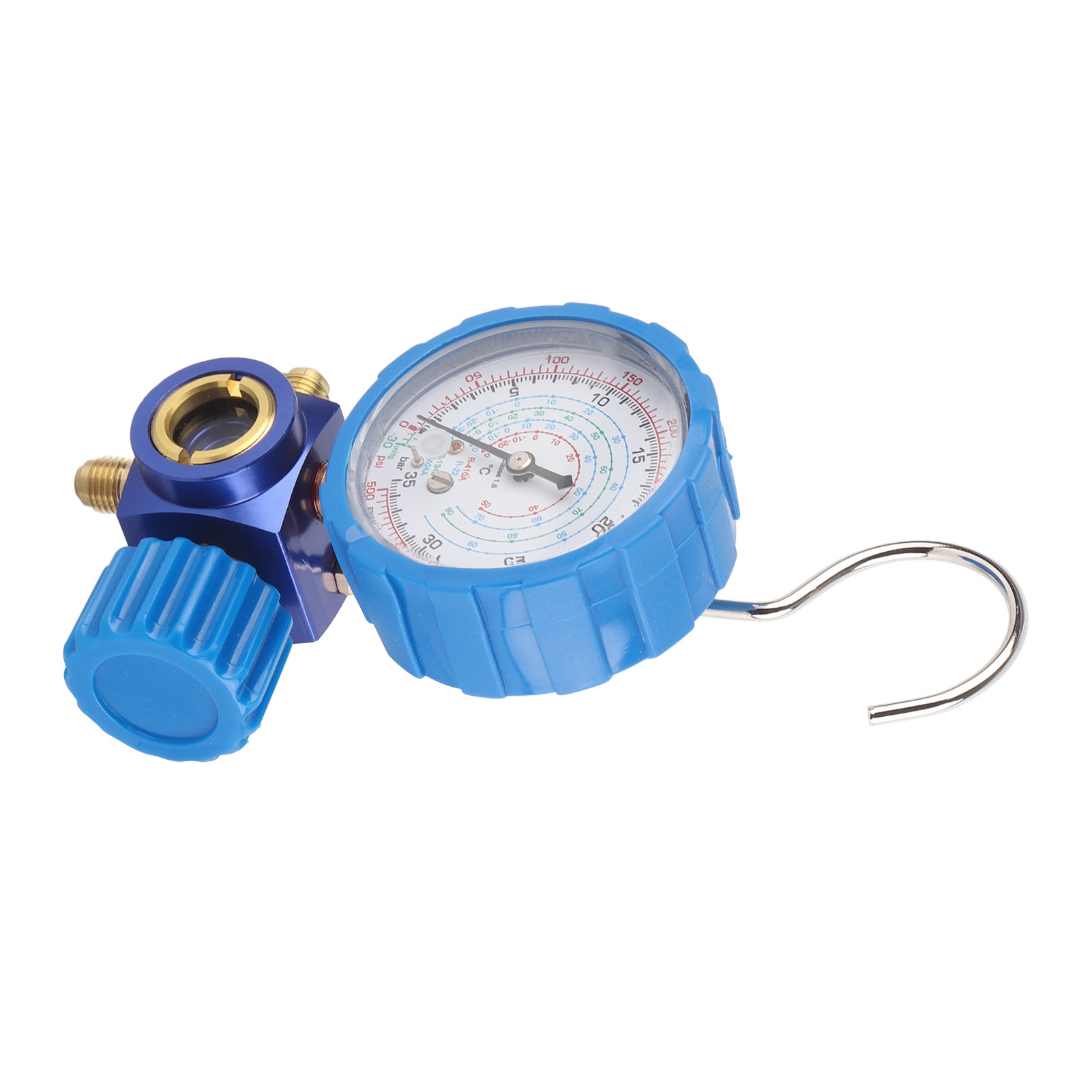 Manometer Für Kältemitteldruck: 500 Psi, 35 Kgf/cm². Mit Schauglas. Kompatibel Mit Den Kältemitteln R12, R502, R22, R410 Und R134a.