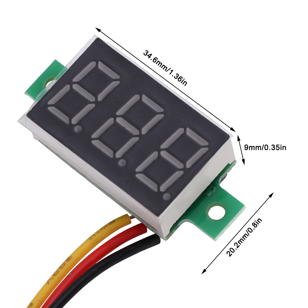 Digitales Dreileiter-voltmeter, 0-100 V Dc-digitalanzeige, 0,36 Zoll