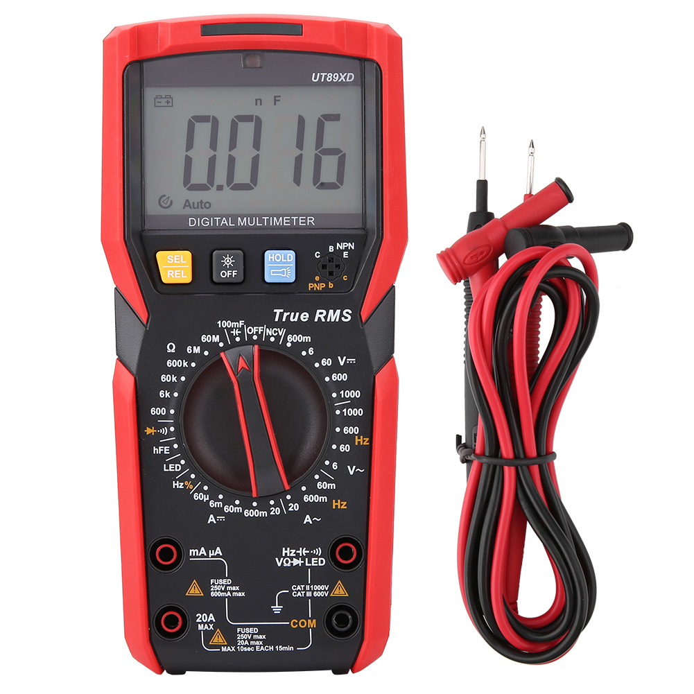 Uni-t Ut89xd Professionelles Ncv-multimeter-tester, 6000 Stellen, True-rms-messung, Led-anzeige Mit Logo (batterie Nicht Im Lieferumfang Enthalten)