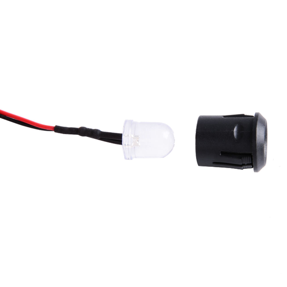 10 Leds, 12 V, 10 Mm Durchmesser, Mit 20 Cm Kabel, Weiße Leds Mit Schwarzem Kunststoffgehäuse Und Clip-design.