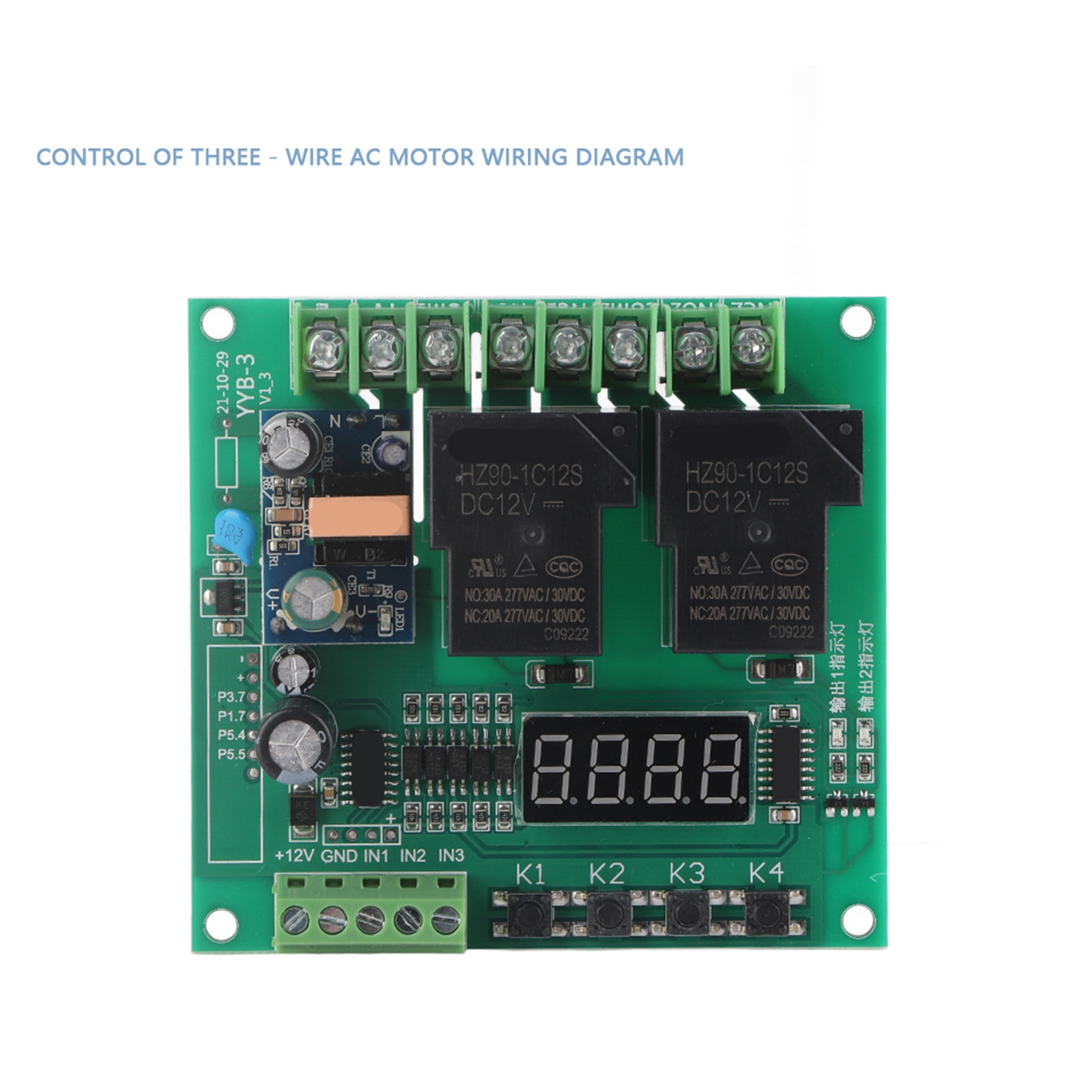 Yyb-3 220v Vorwärts-/rückwärts-/timer-steuermodul Mit Zwei Relais