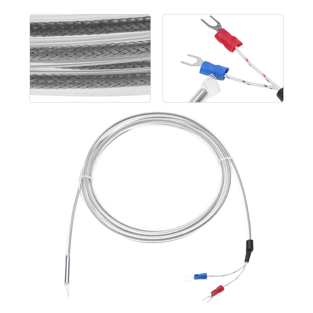 Thermoelement Typ K Aus Teflon, Wasserdicht, Korrosionsbeständig, Säure- Und Laugenbeständig, 2-draht-thermoelement-widerstandstemperatursensor (3 Meter Messdraht)