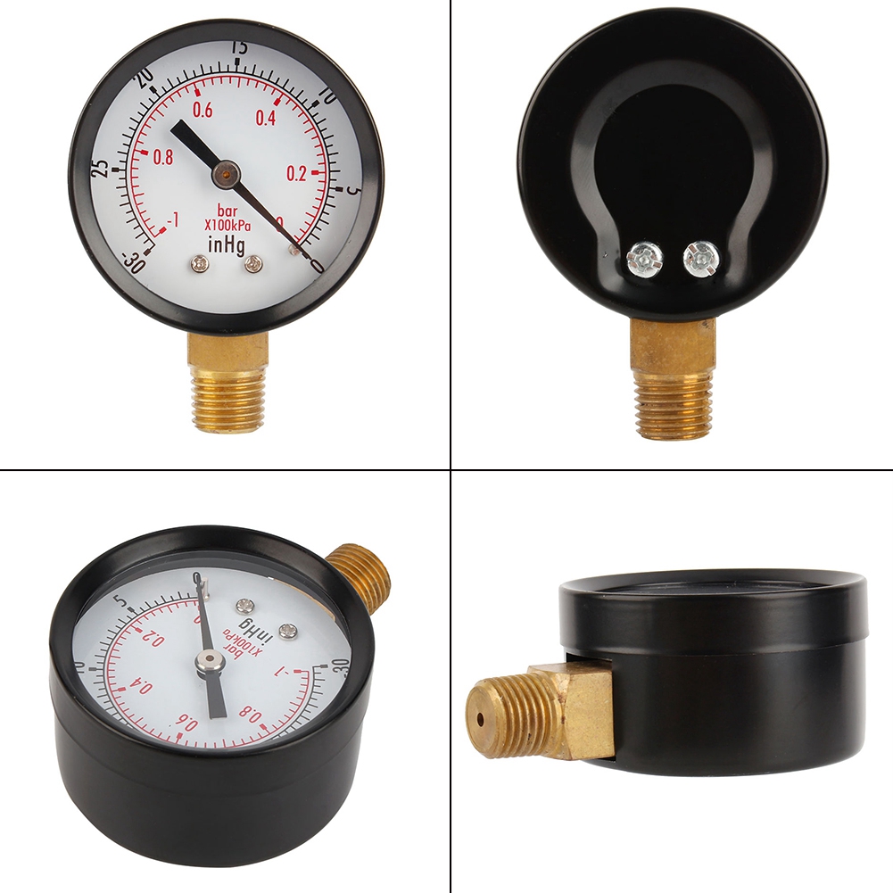 Universelles Vakuummanometer, 50 Mm Durchmesser, 0 Bis -30 Inhg / 0 Bis -1 Bar, 1/4"-npt-gewinde