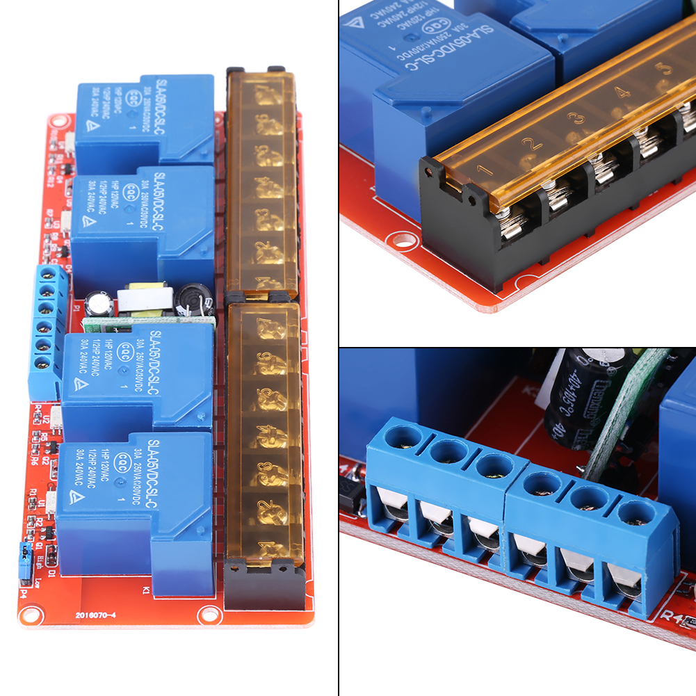 4-kanal-relaismodul 250 V 30 A