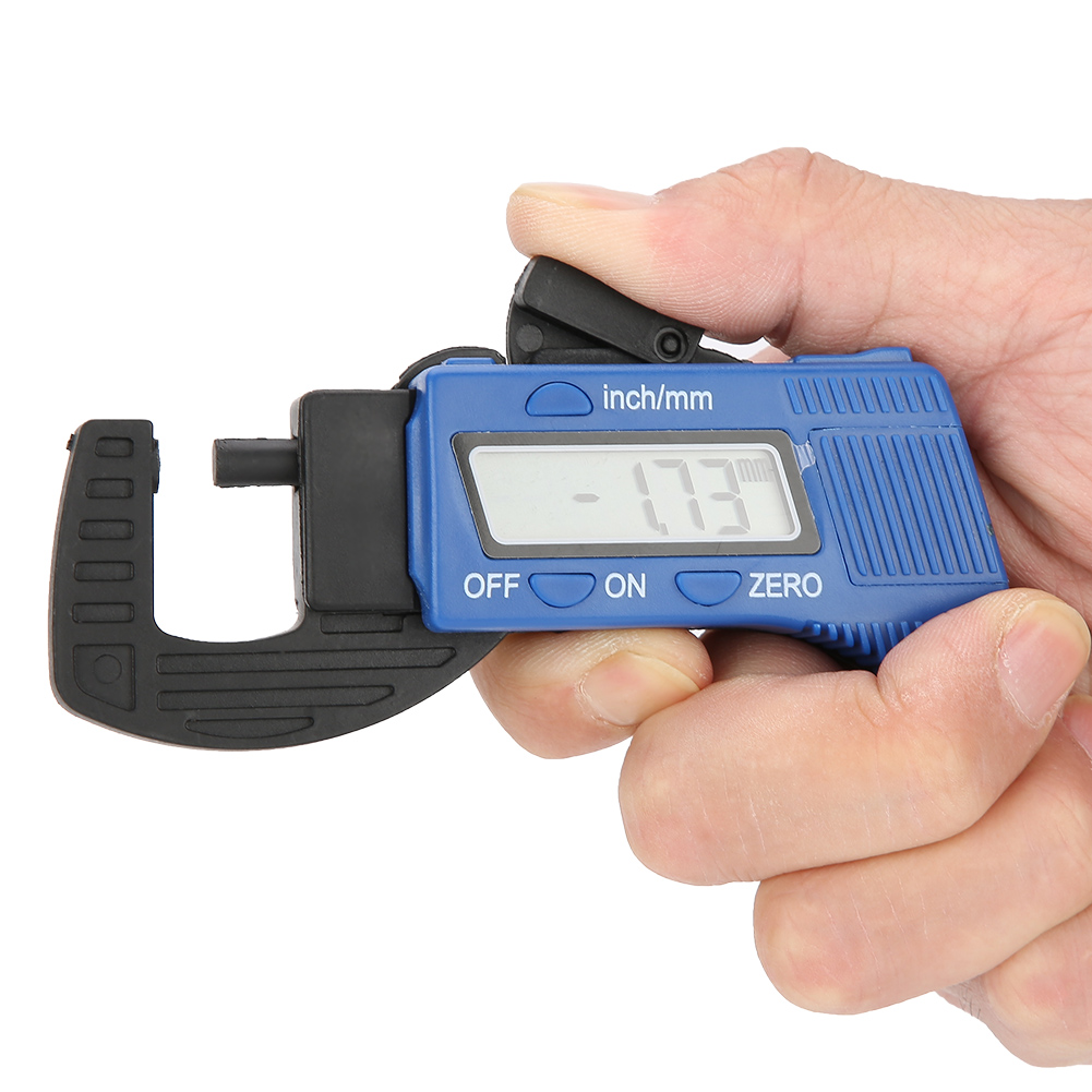 Dickenmessgerät, Kunststoff-dickenmessgerät Mit Digitaler Anzeige, 0-12,7 Mm, Blaues Digitales Display.