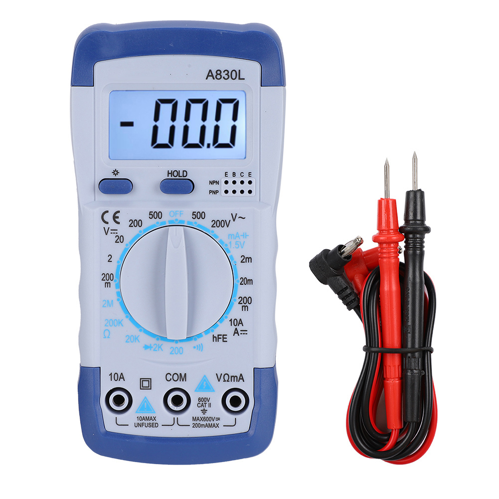 A830l Tragbares Digitalmultimeter, Blau/weiß 1 (blau/weiß)