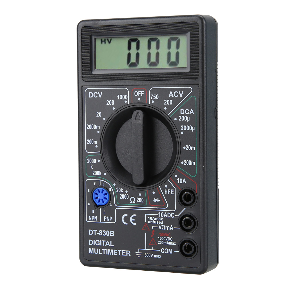 Dt-830b Tragbares Digitalmultimeter Für Einsteiger, Schwarz Dt-830b