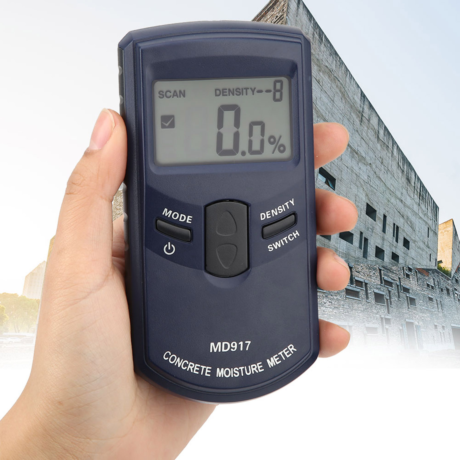 Digitales Hygrometer Md917 Für Betonwände, Feuchtigkeitsmesser Für Wände (0–40 %), Batterien Nicht Im Lieferumfang Enthalten