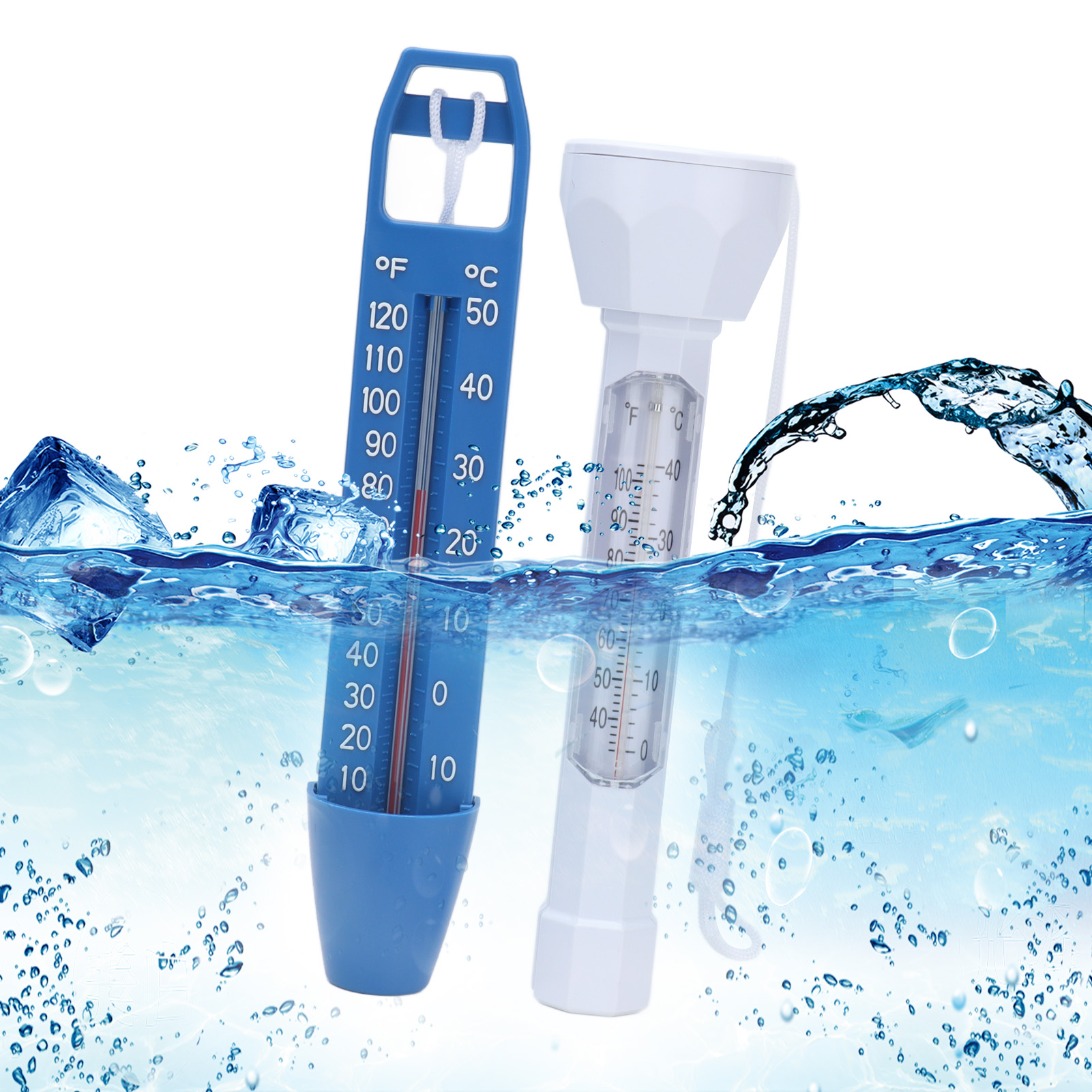 Poolthermometer-set, Poolwasserthermometer, Schwimmendes Thermometer Mit Aufhängeschnur