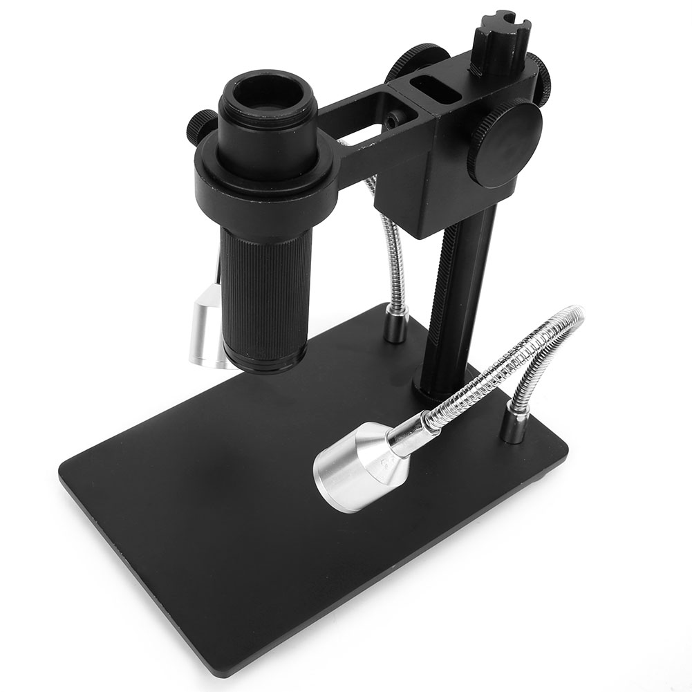 Mikroskop-set Inklusive Verstellbarem Stativ Aus Aluminiumlegierung, Hebeständer Und 150-fachem Zoomobjektiv Mit Beleuchtung.