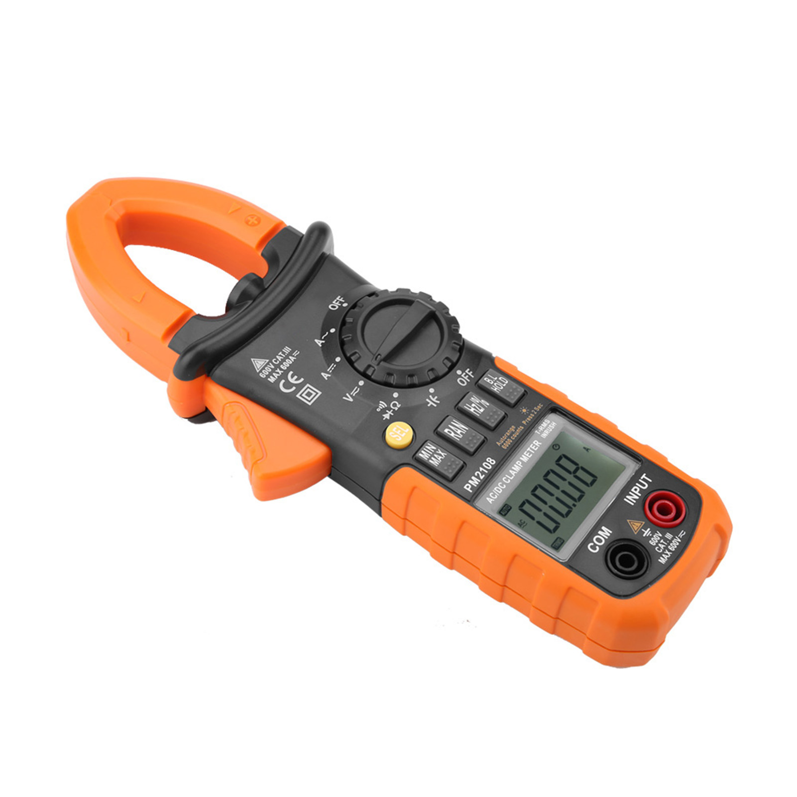 Ac/dc Peakmeter Pm2108 Digitales Zangenamperemeter Mit Digitalanzeige: Misst Stromstärke, Widerstand, Kapazität Und Frequenz.