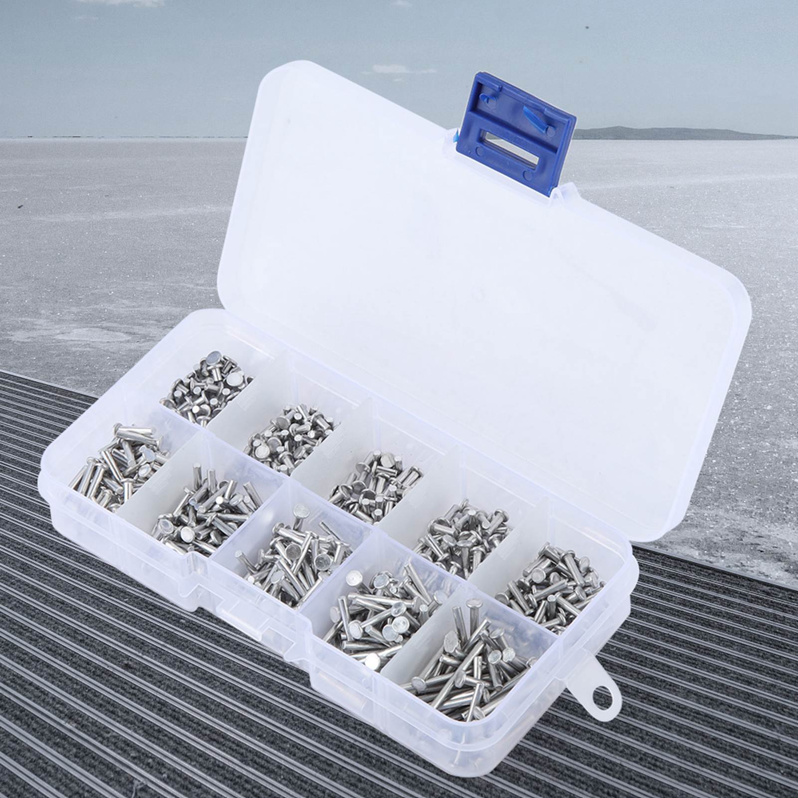 Flachkopfnieten Aus Massivem Aluminium, M2, In Einer Schachtel