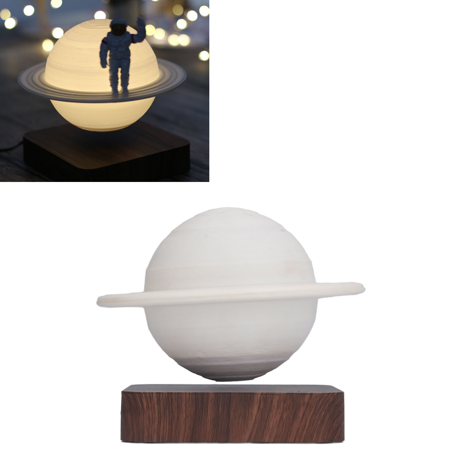Hängende Saturnlampe Aus 3d-druck, 17 Cm Durchmesser, Originelles Nachtlicht, Ideal Für Büros, Schlafzimmer, Bürodekoration, Geburtstage, Weihnachten, 100-240 V (britischer Standard).