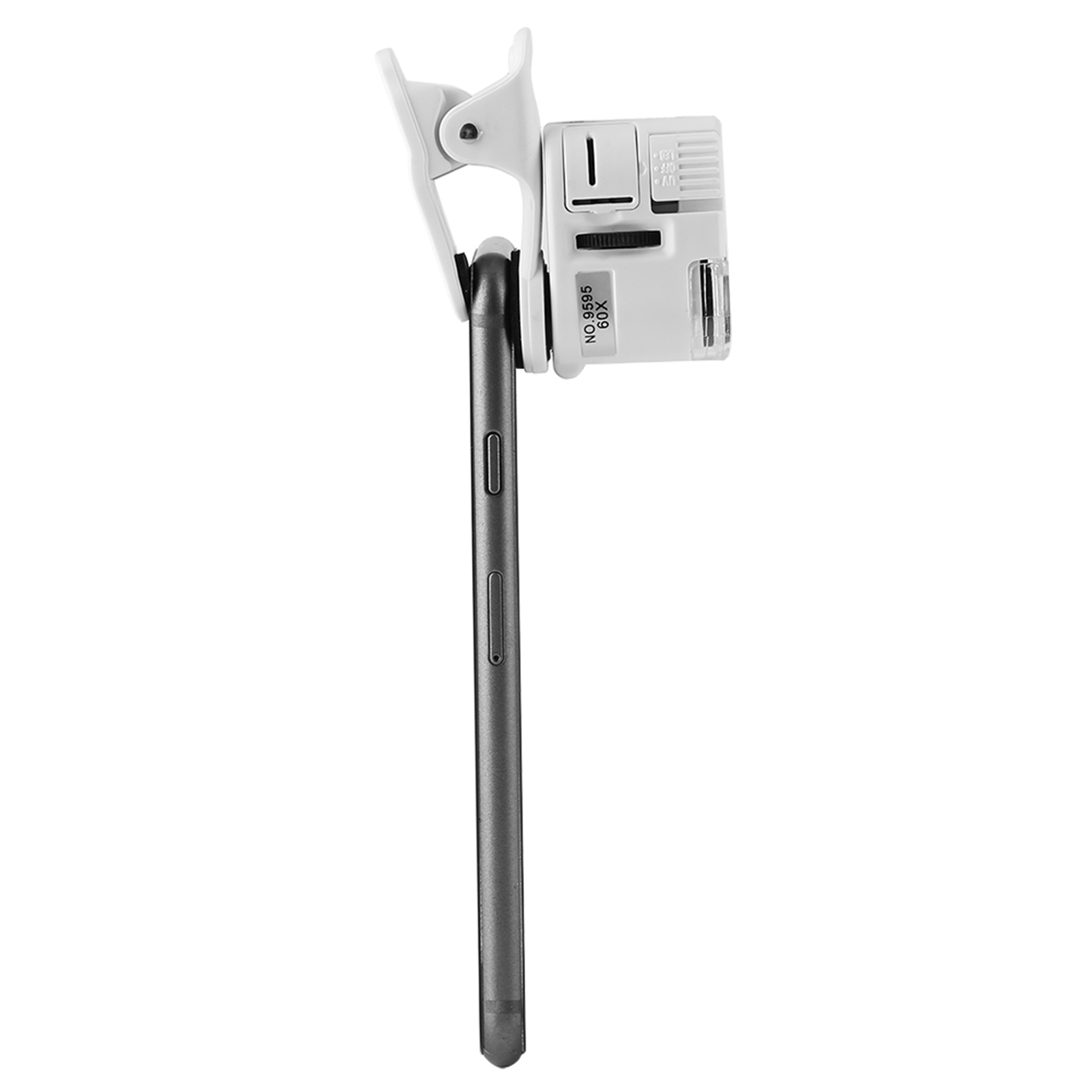 Universelles Clip-on-mikroskop Für Mobiltelefone 9595w 60x 2 Led (batterie Nicht Enthalten)