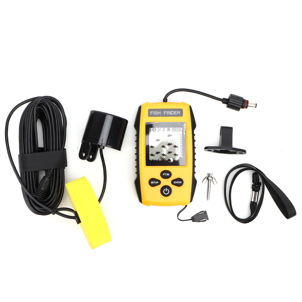 Tl88 Tragbarer Fischfinder Mit Lcd-bildschirm, Fisch-tiefenmesser Mit Sonarsensor, 0,9-100 Meter, Lieferung Ohne Batterie.