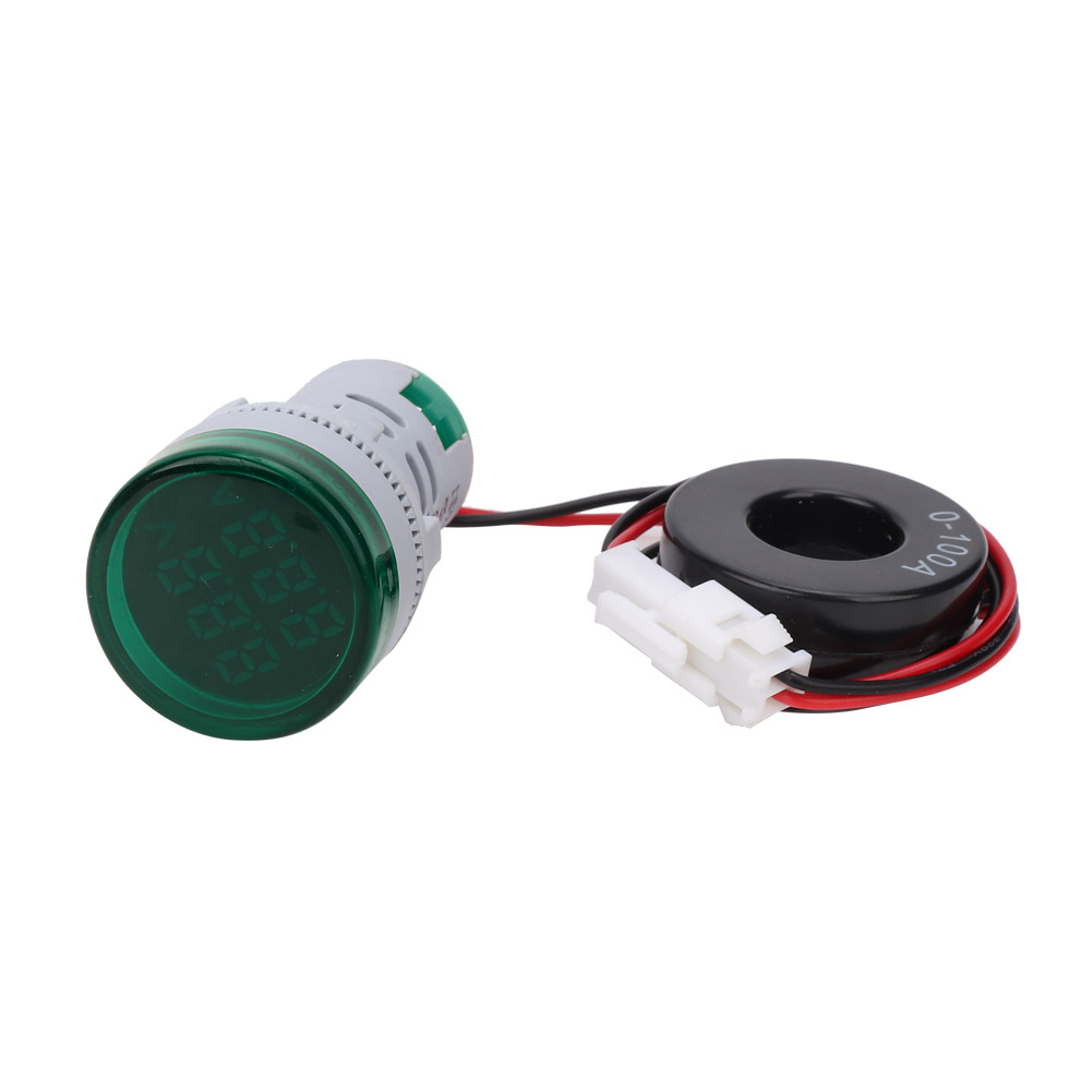 Rundes Led-digitaldisplay, Integrierte Wechselspannungs- Und Stromanzeige, 60–500 V, 0–100 A, St16va