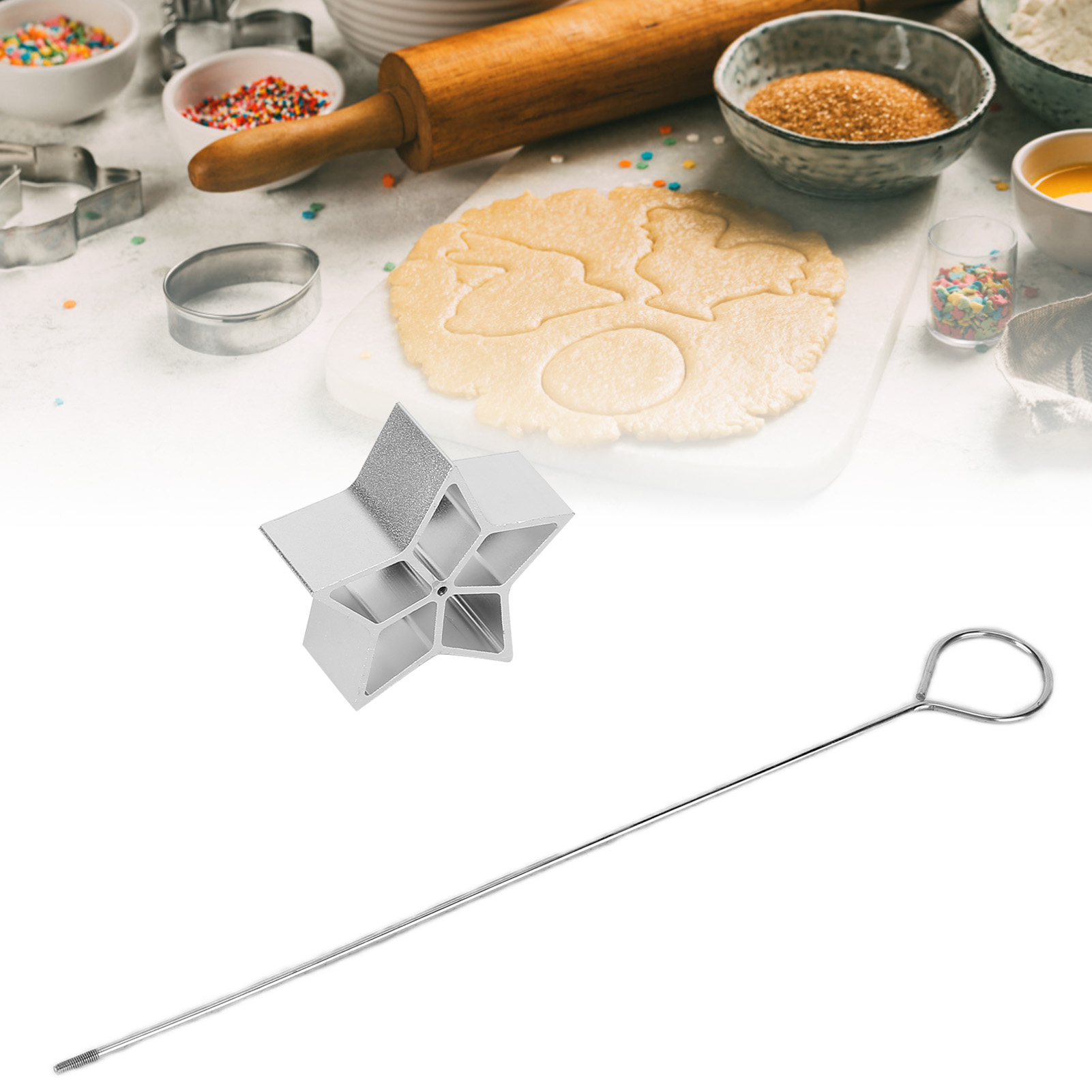 Set Aus Aluminium-dessertformen, Kuchenformen, Gebäckformen, Donutformen, Keksformen, Wabenkuchenformen, Sternenmuster