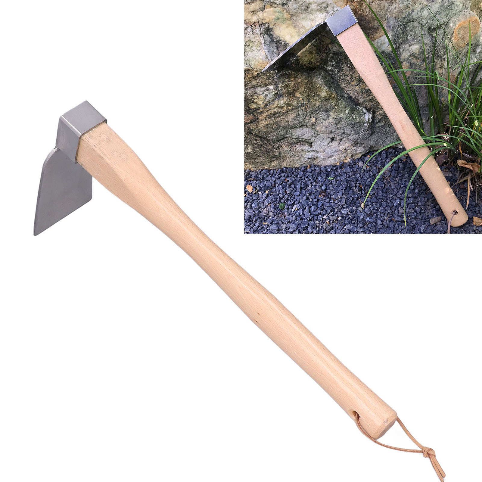 Gartenhacke Aus Edelstahl, Unkrautrechen, Gemüsepflanzhacke, Gartengeräte