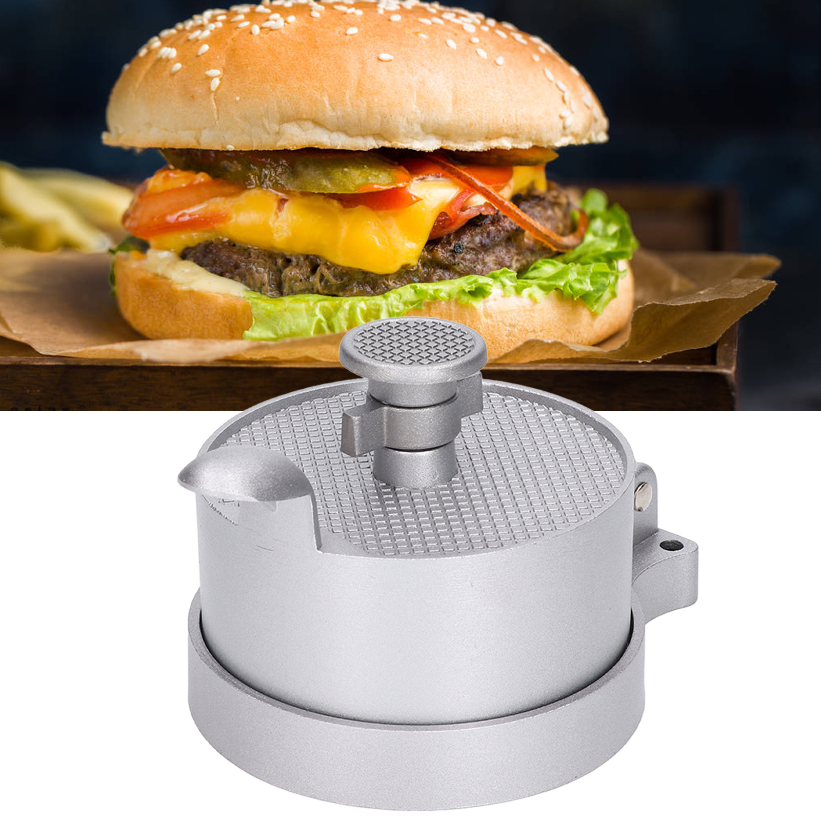 Kleine Hamburgerpresse Für Den Heimgebrauch, Einstellbare Patty-dicke.