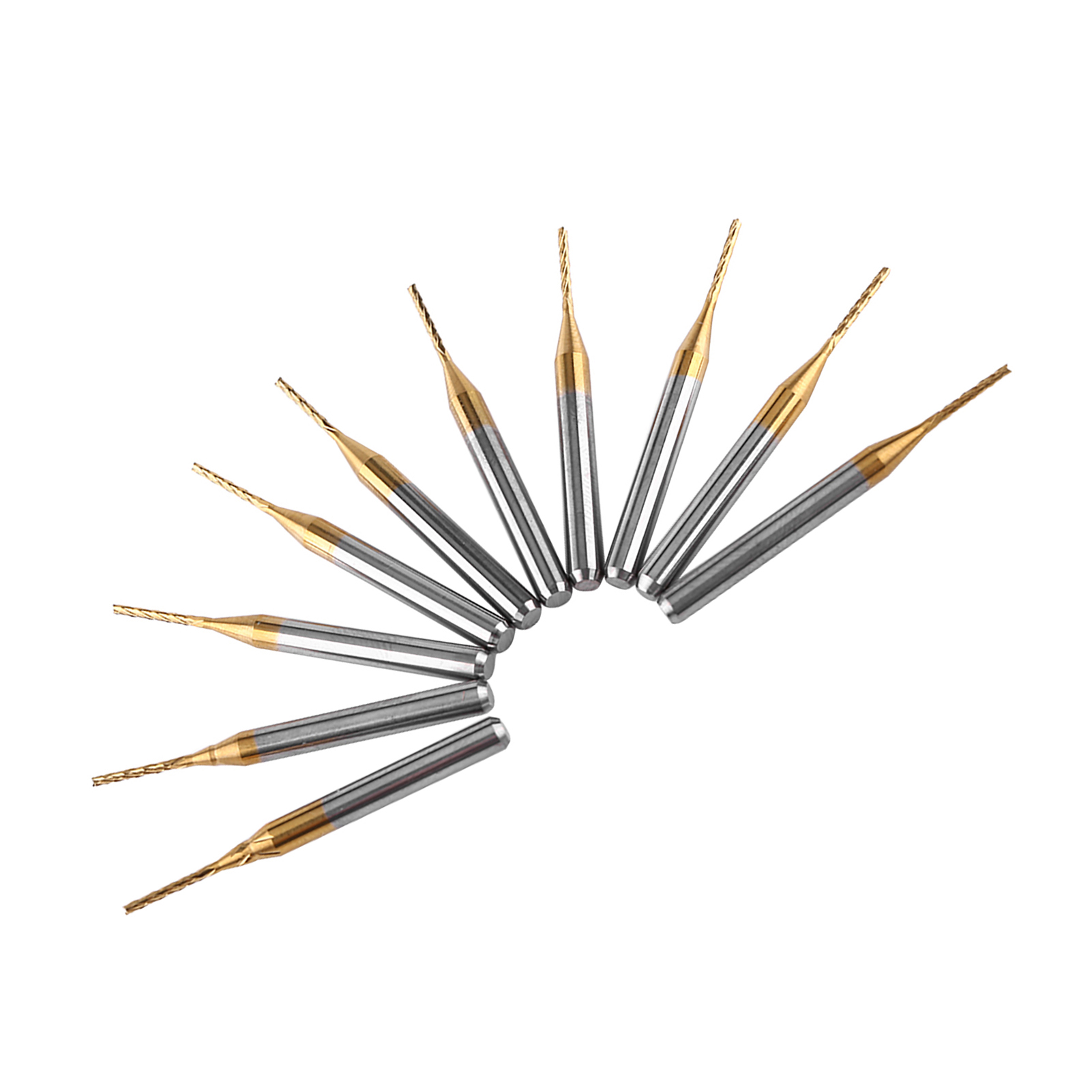 Leiterplattenschneider, Titanbeschichtete, Raue Oberfläche, Schaftdurchmesser 3,175 Mm, Schnittdurchmesser 1,0 Mm, 10 Stück Pro Packung.