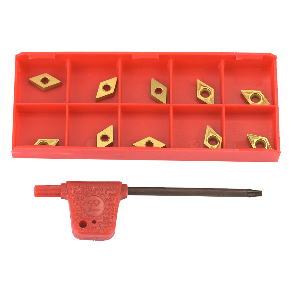 10 Cnc-schneidwerkzeuge Dcmt070204 Us735 Dcmt21.51 Mit Goldbeschichtung