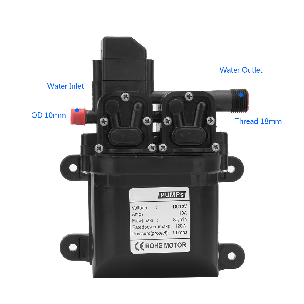 12v 120w Doppelkernpumpe, Schwarzes Gehäuse