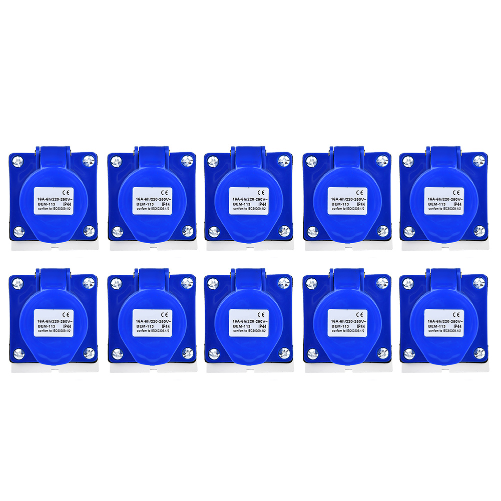Bem-113 Ip44 Wasserdichter Industriestecker, 3-polig, 16a, Steckeranschluss, Verkauft In Kartons Mit 10 Stück (220-250v).