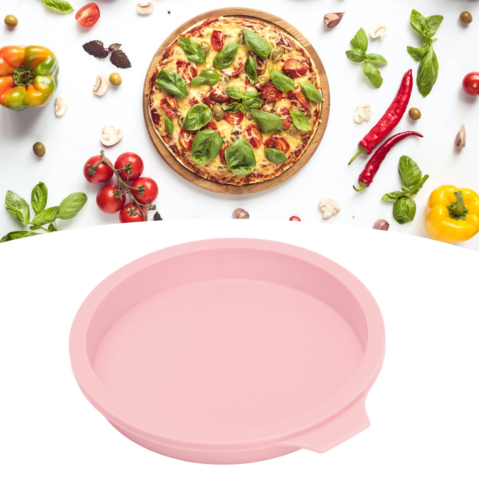 Silikon-backformen, Runde Herzförmige Kuchenformen, Desserts Ohne Schneiden, Muffinformen, Backutensilien, Wiederverwendbare Silikon-kuchenformen Und Backutensilien, Kleine Runde Rosa Größe.