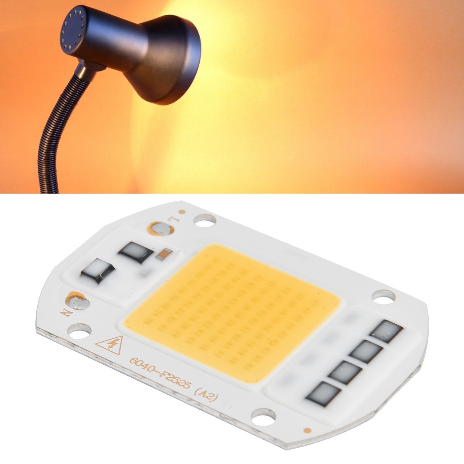 Hochvolt-ac220v-treiberlose Cob-lichtquelle, 50 W, Hocheffiziente Led, Warmweißes Licht