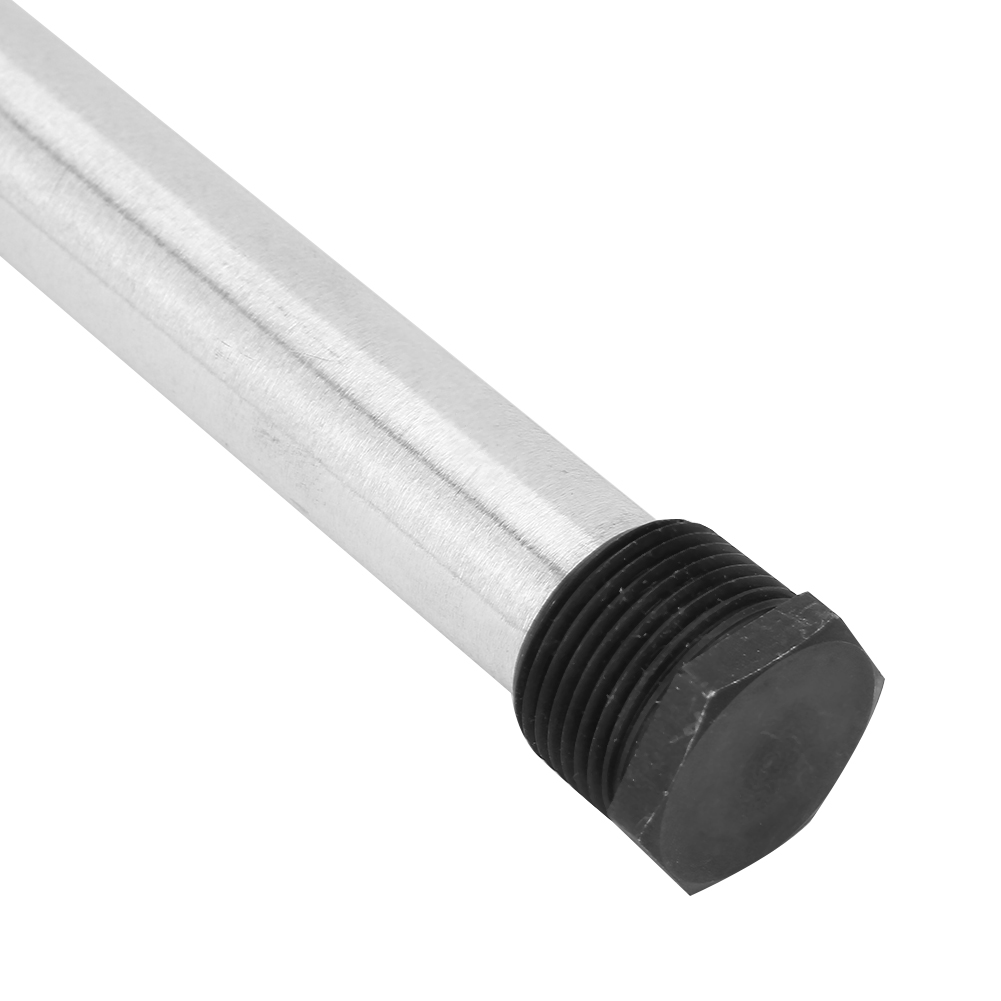 2 Stück Schwarze Flachbodenmutter, Massiver Kern, Fein Poliert, Npt3/4 21 X 235 Mm, Magnesiumstab Für Wassertank, Anodenstab, Korrosionsbeständiger Magnesiumstab