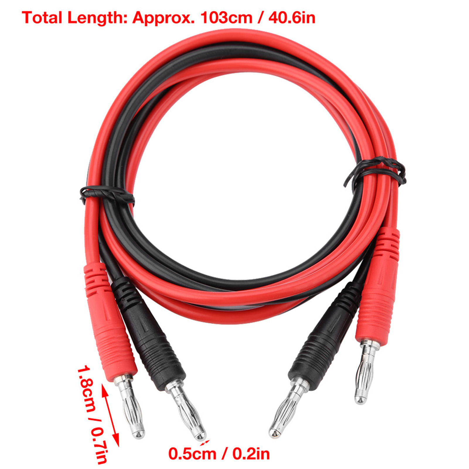 P1041 Packung Mit 2 Flexiblen 4 Mm Messleitungen Mit Bananensteckern Für Multimeter.