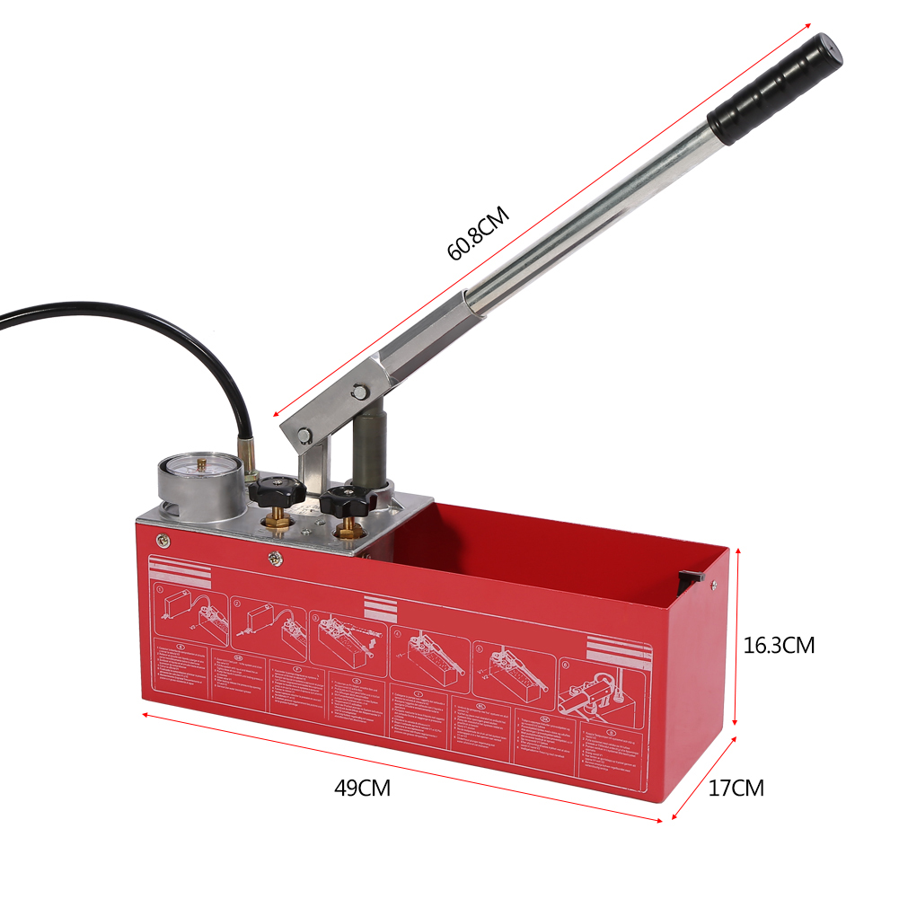 Rp-50 12l Handdruckprüfpumpe, 50 Kg Stahlgehäuse, Hochvakuum-rohrlecksuchgerät - Exklusiv Für Überseelager