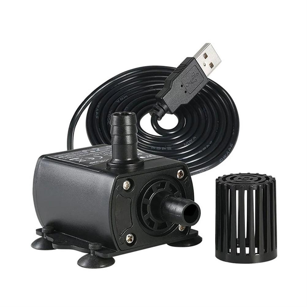Mini-tauchpumpe, Geräuschlose Bürstenlose Pumpe Für Aquarienteiche, Wassergärten, Wasserzirkulation, Usb-wasserpumpe, Springbrunnenpumpe, Dc5v 250l/h, Qr50a, Schwarz, Einheitsgröße.