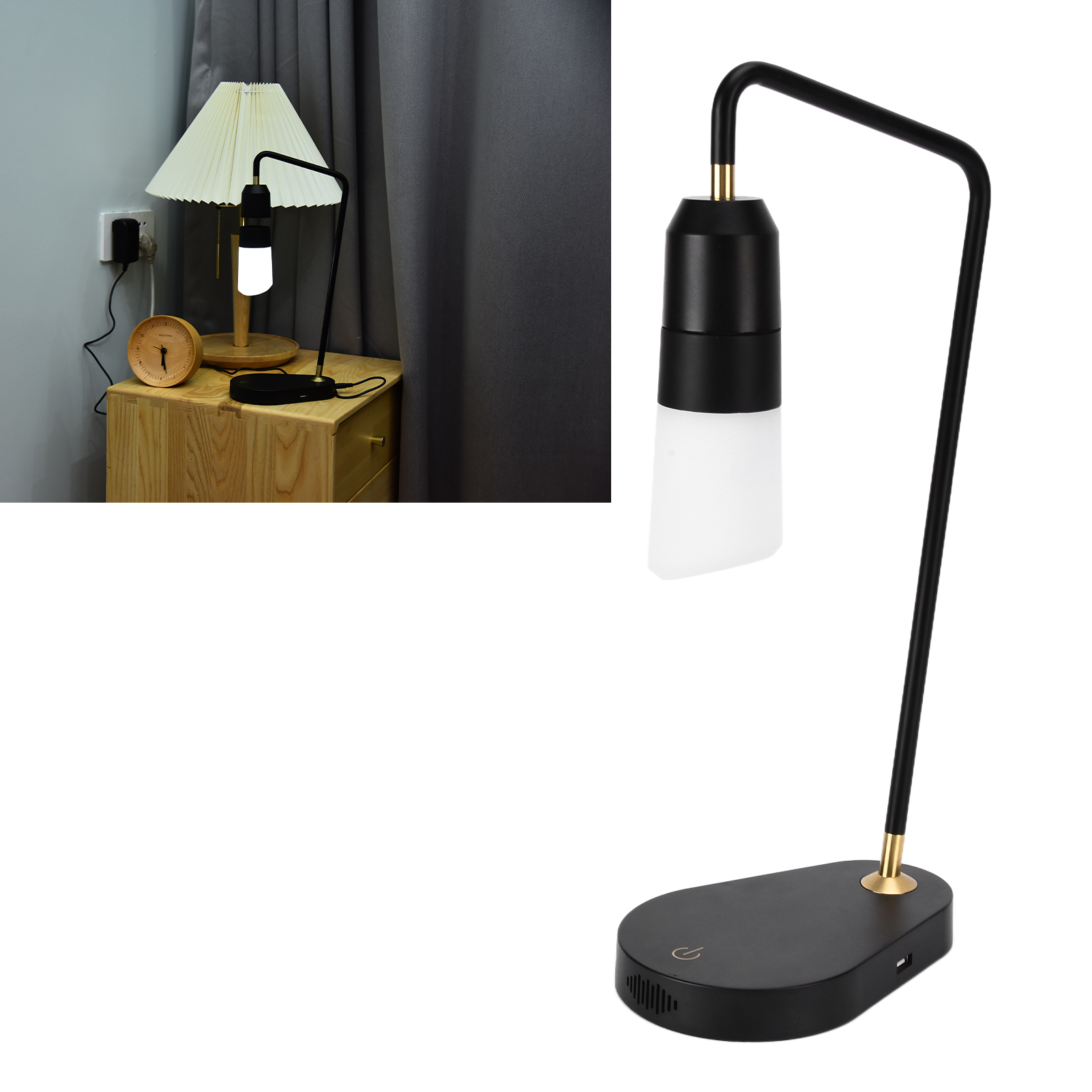 Magnetisch Schwebende Led-schreibtischlampe, Smarte Schreibtischlampe, Stimmungsleuchte Fürs Schlafzimmer, Usb-aufladbare Leselampe