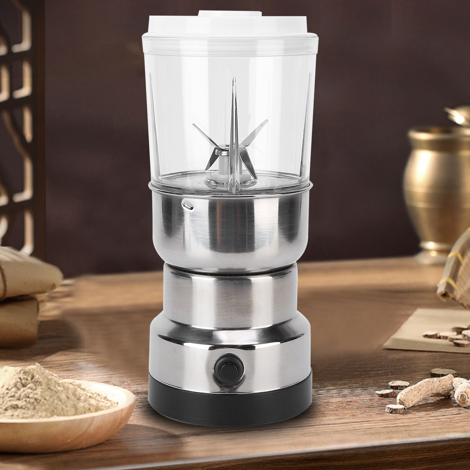 100 G Kräutermühle Aus Edelstahl, Große Kapazität, Kaffeemühle Für Den Hausgebrauch, Us-standard 110 V