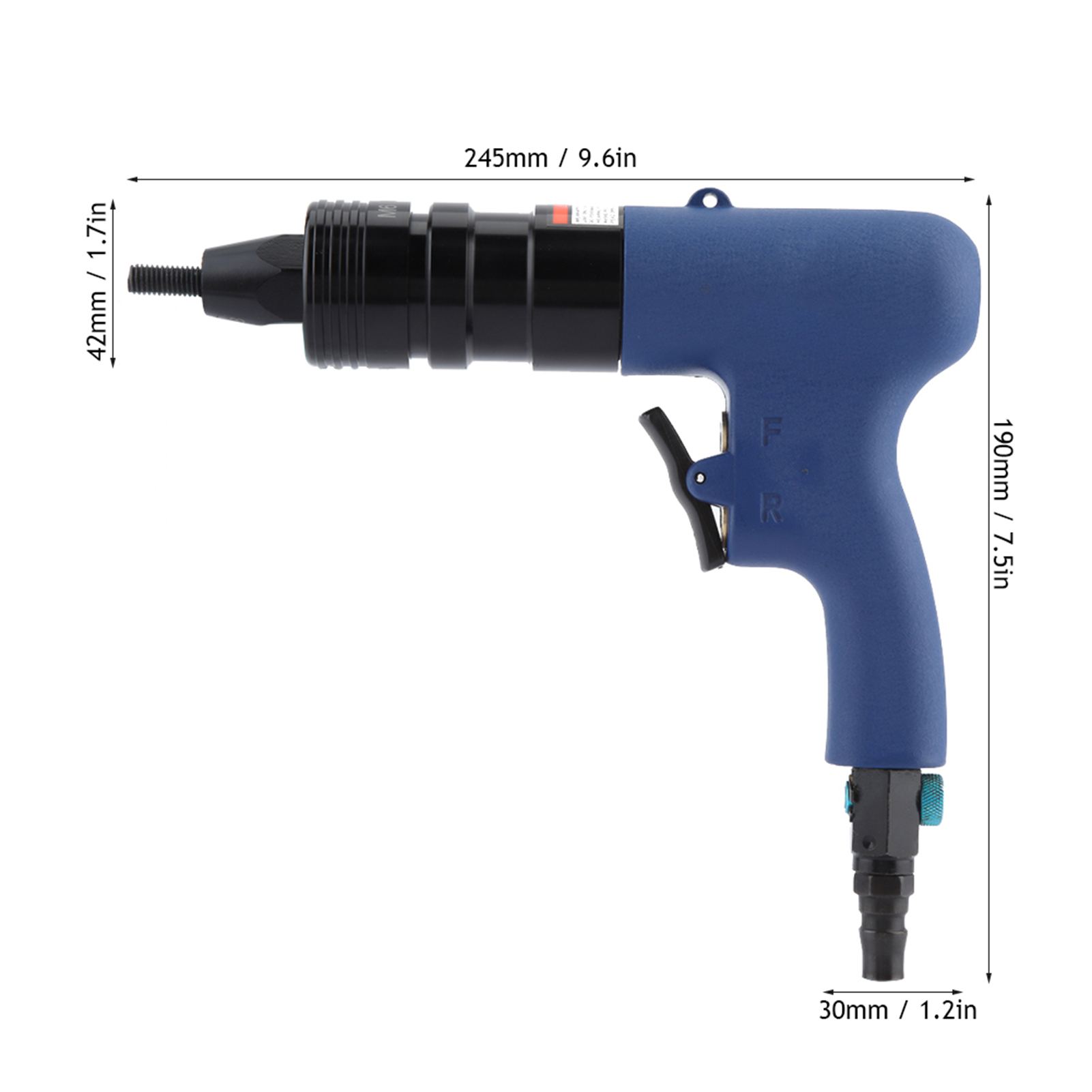 Kp-7805 Druckluft-nietpistole, M10-m12 Druckluft-nietpistolen-dorn (auswechselbarer Nietdorn Empfohlene Bundle-verkäufe: Gs21337, Gs10824-01, Gs10824-02, Gs10824-03)