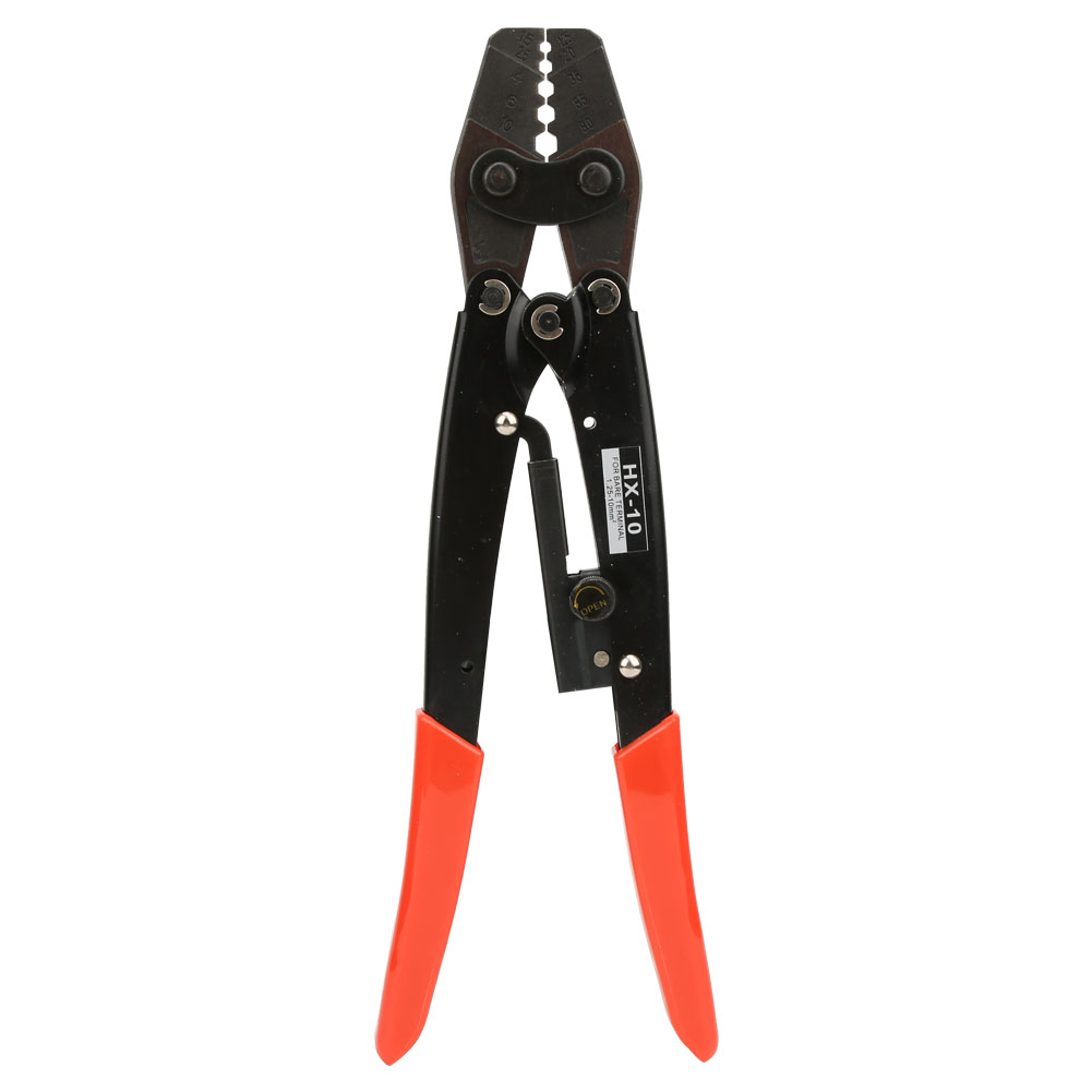 Hx-10 Ratschen-crimpzange Für Kupferkabelschuhe, Querschnitte Von 1,25 Bis 10 Mm², Awg 10-6