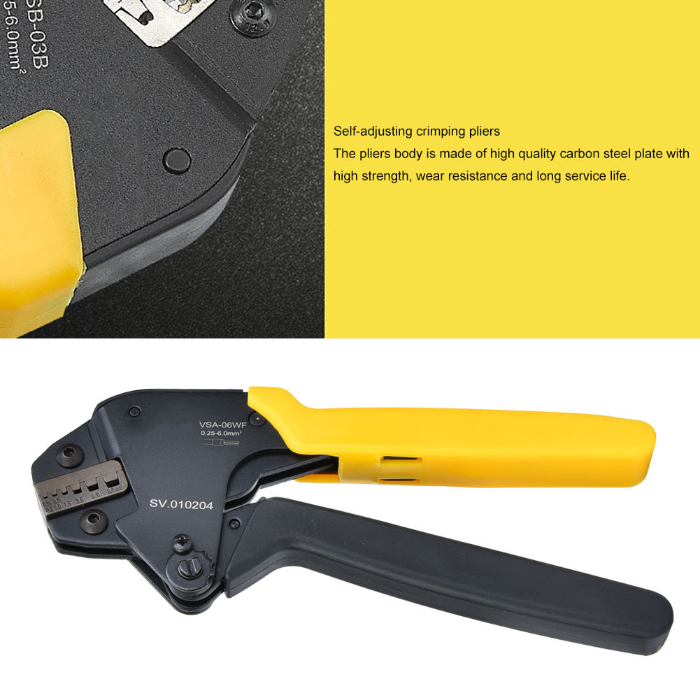 Vsa-06wf E-typ Rohrcrimpwerkzeug, Kaltcrimpwerkzeug Für 0,25 Bis 6,0 Mm² Awg23-10 Kabelschuhe