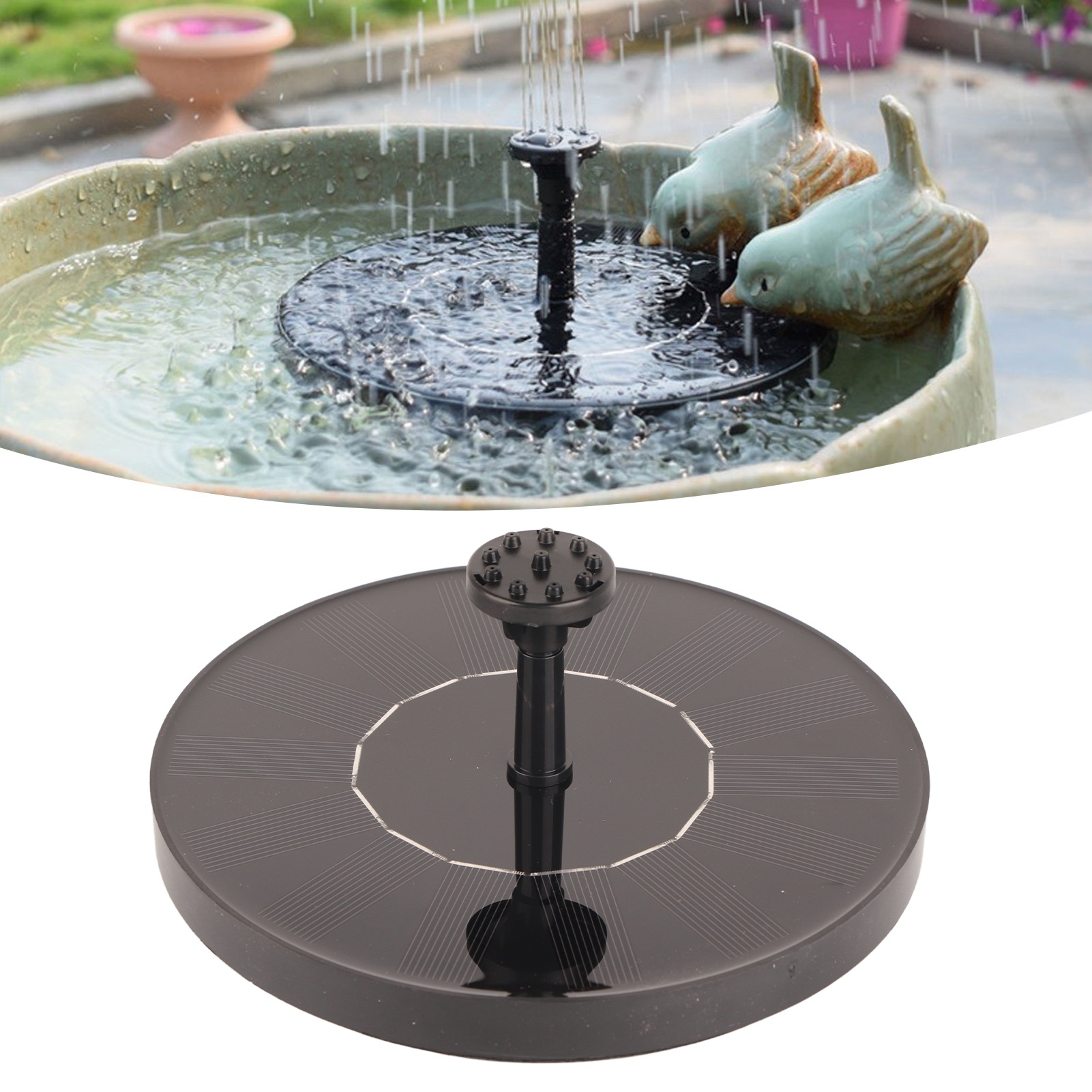 Gartenbrunnen, Landschaftsteiche, Zierbrunnen, Aquarien Und Mit Solarenergie Betriebene Gartenteiche Aus Monokristallinem Silizium