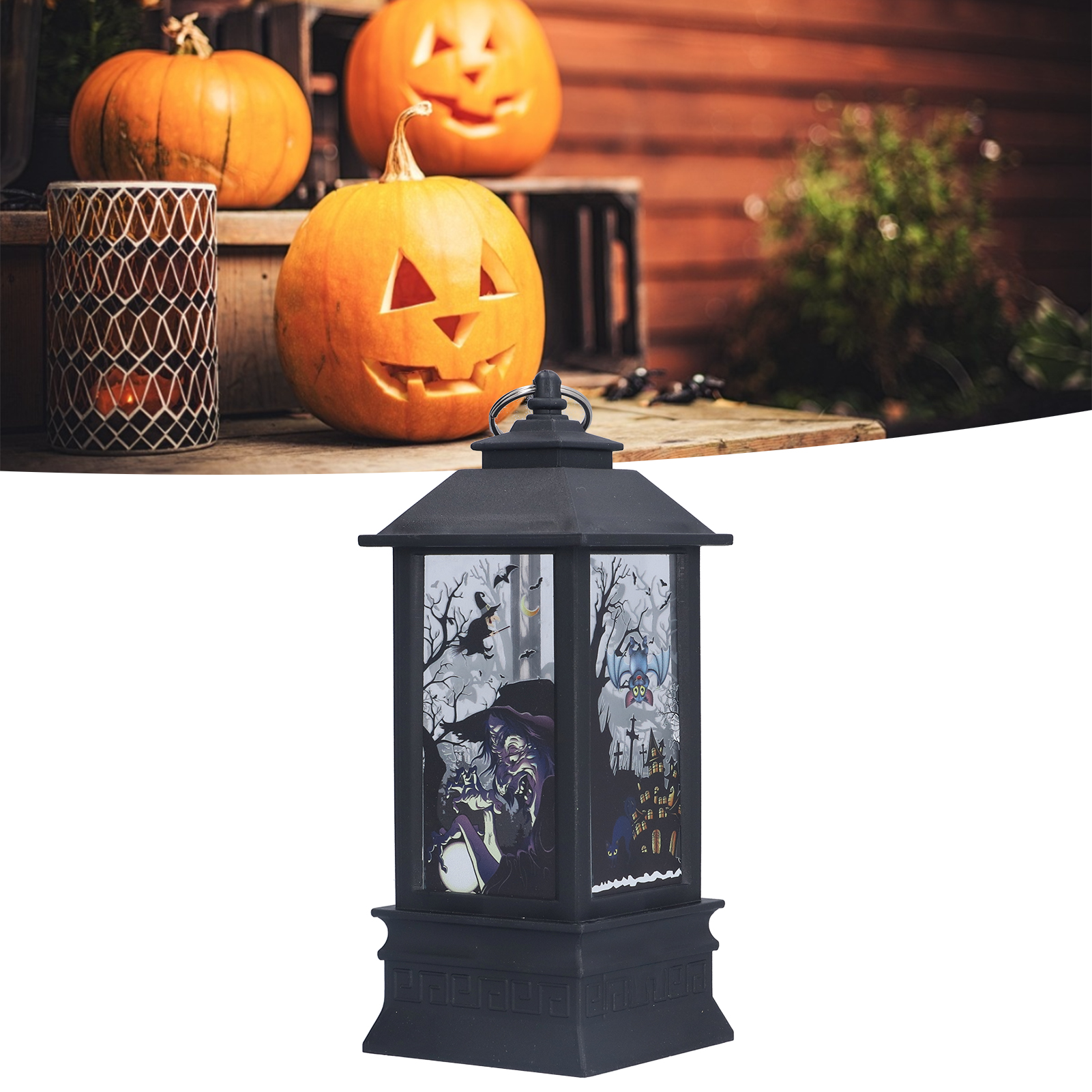 Halloween-dekorationen, Led-hexen-nachtlicht, Tragbare Windlampe, Dekorative Innendekoration, Künstliche Kerzenlampe