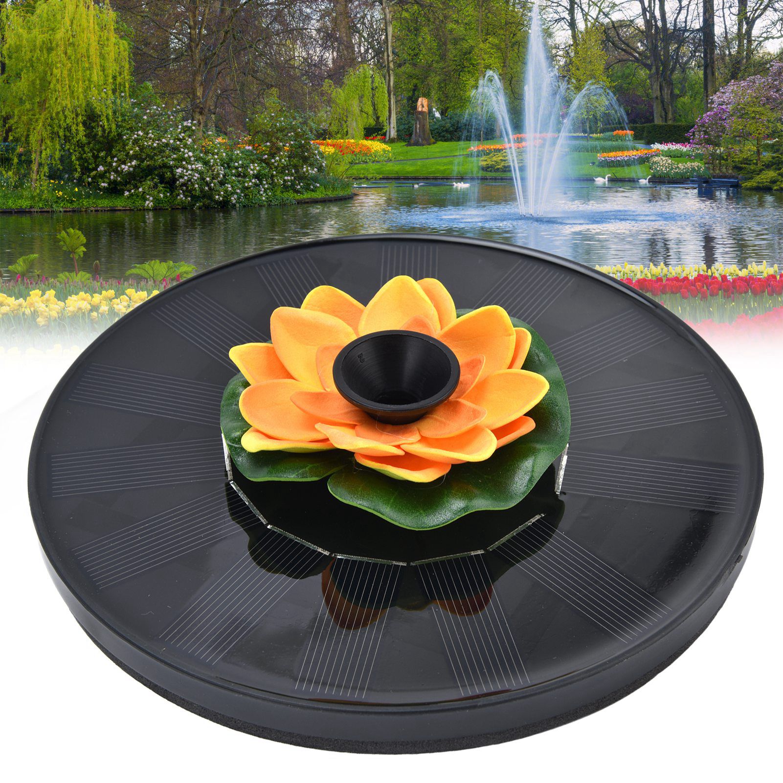 Lotus-solarbrunnen, Schwimmender Solarbrunnen, Schwimmender Solarbrunnen Für Den Garten, Gartenbrunnen Für Den Außenbereich, Lotus 1