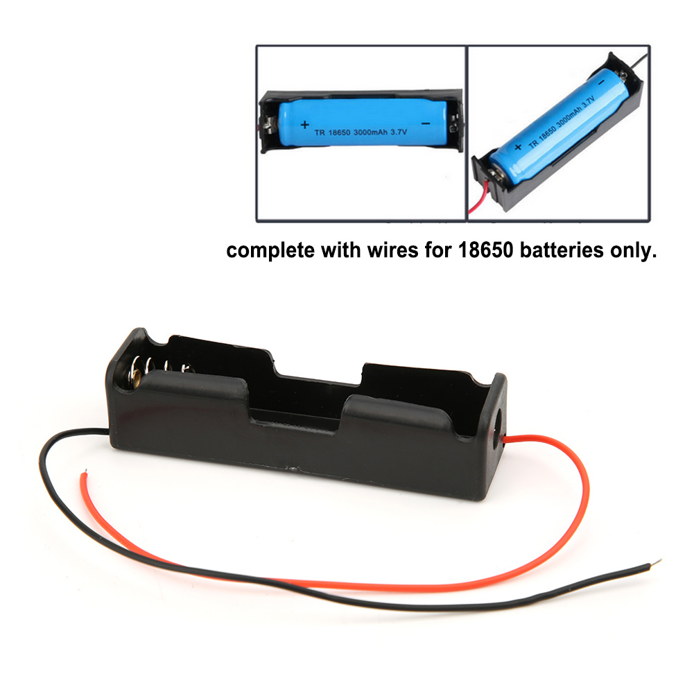10 Halterungen Für 18650-batterien, Rote Und Schwarze Drähte In Reihe Geschaltet.