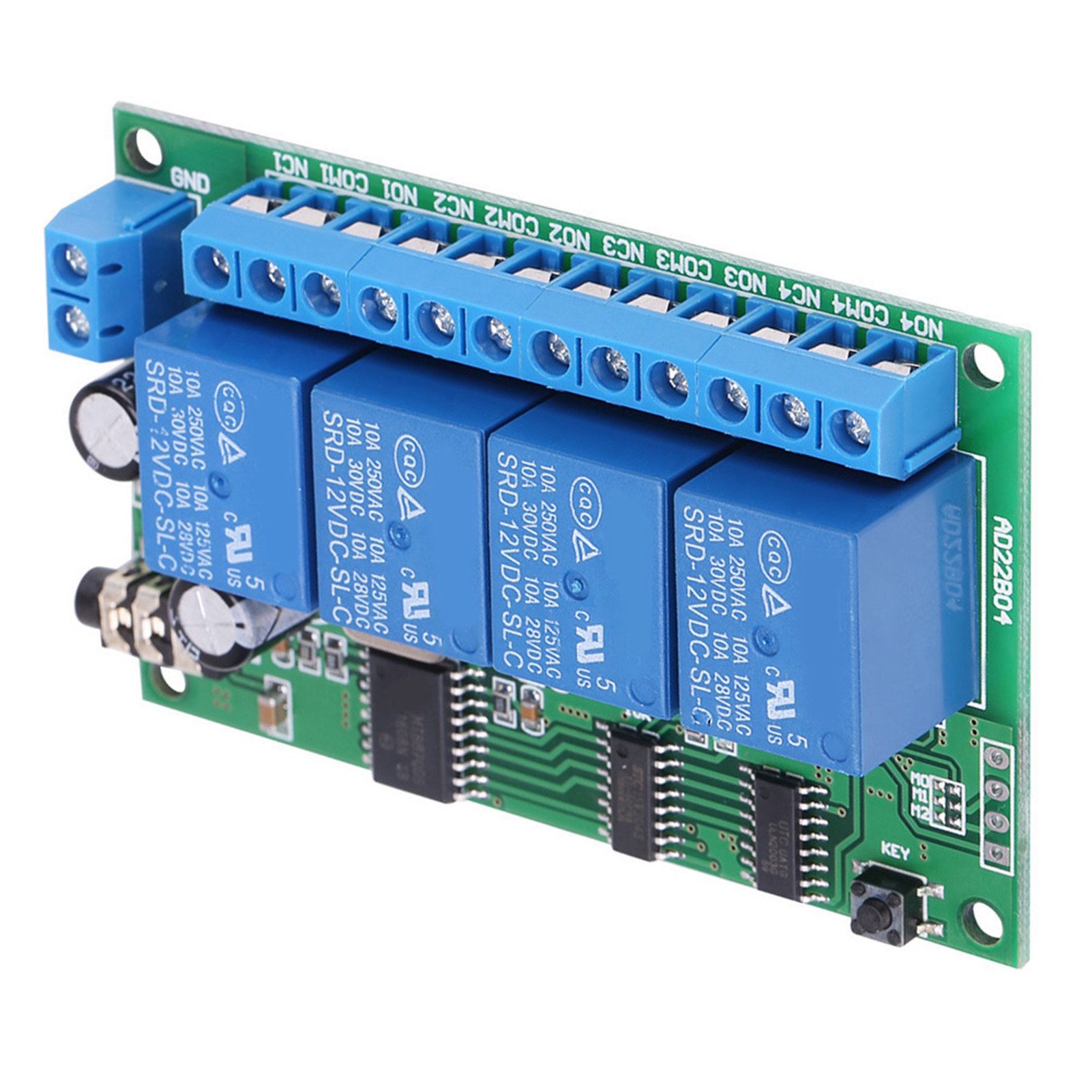 Die Relaisbefehle Des 4-kanal-dtmf-audiodecoders Ad22b04 Können Für Das Fernbedienungsmodul Modifiziert Werden.